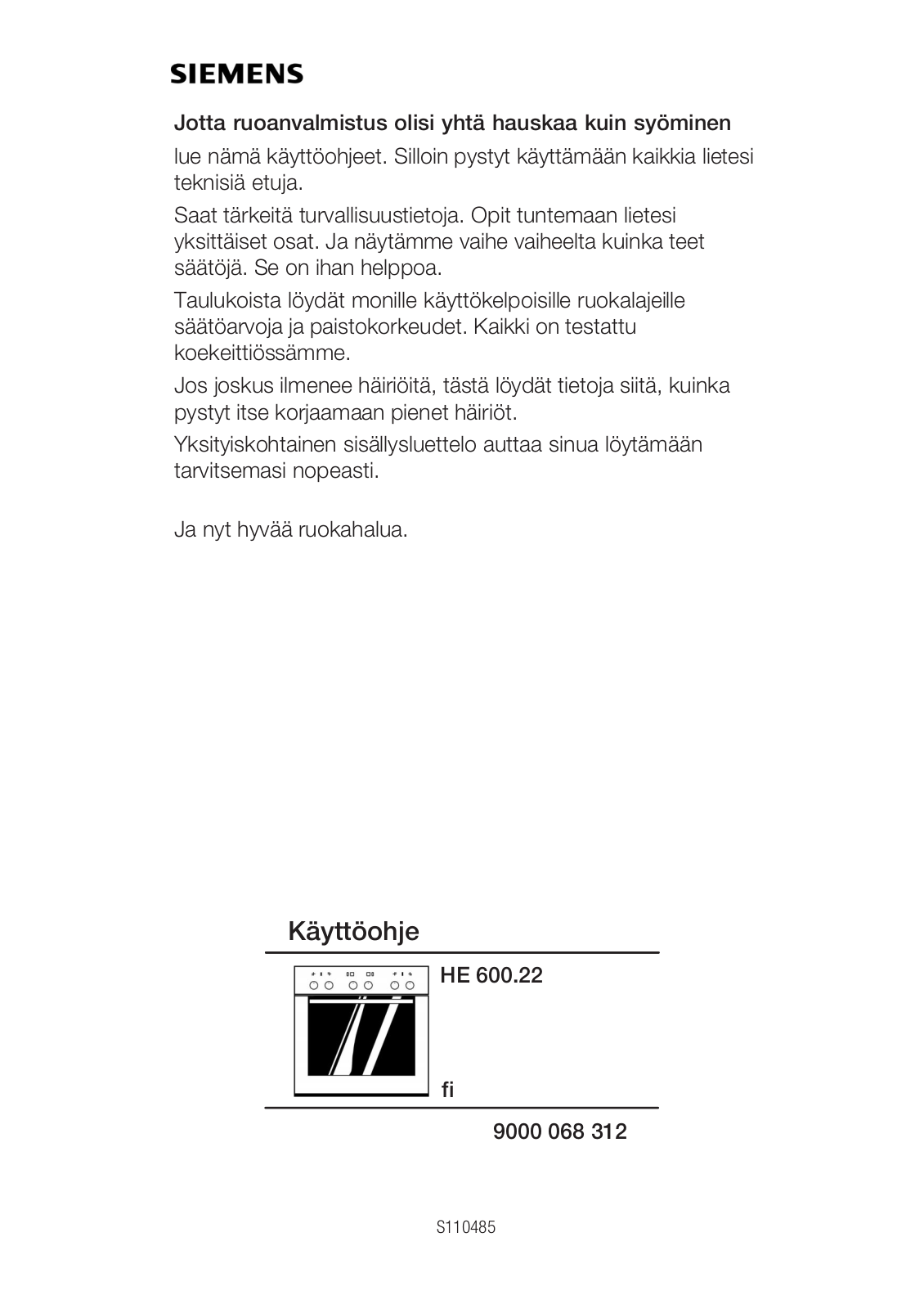 Siemens HE600522 User Manual