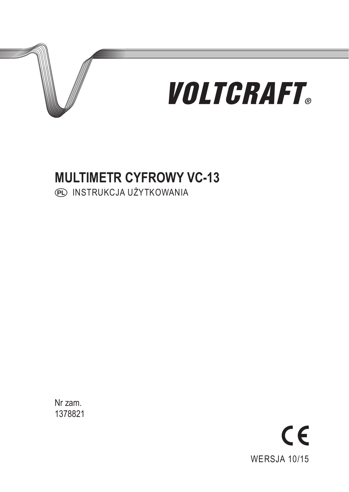 VOLTCRAFT VC-13 Operation Manual