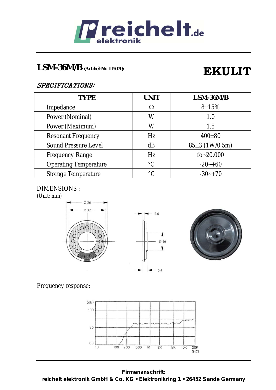 EKULIT LSM-36M/B Datasheet - ManualMachine.com