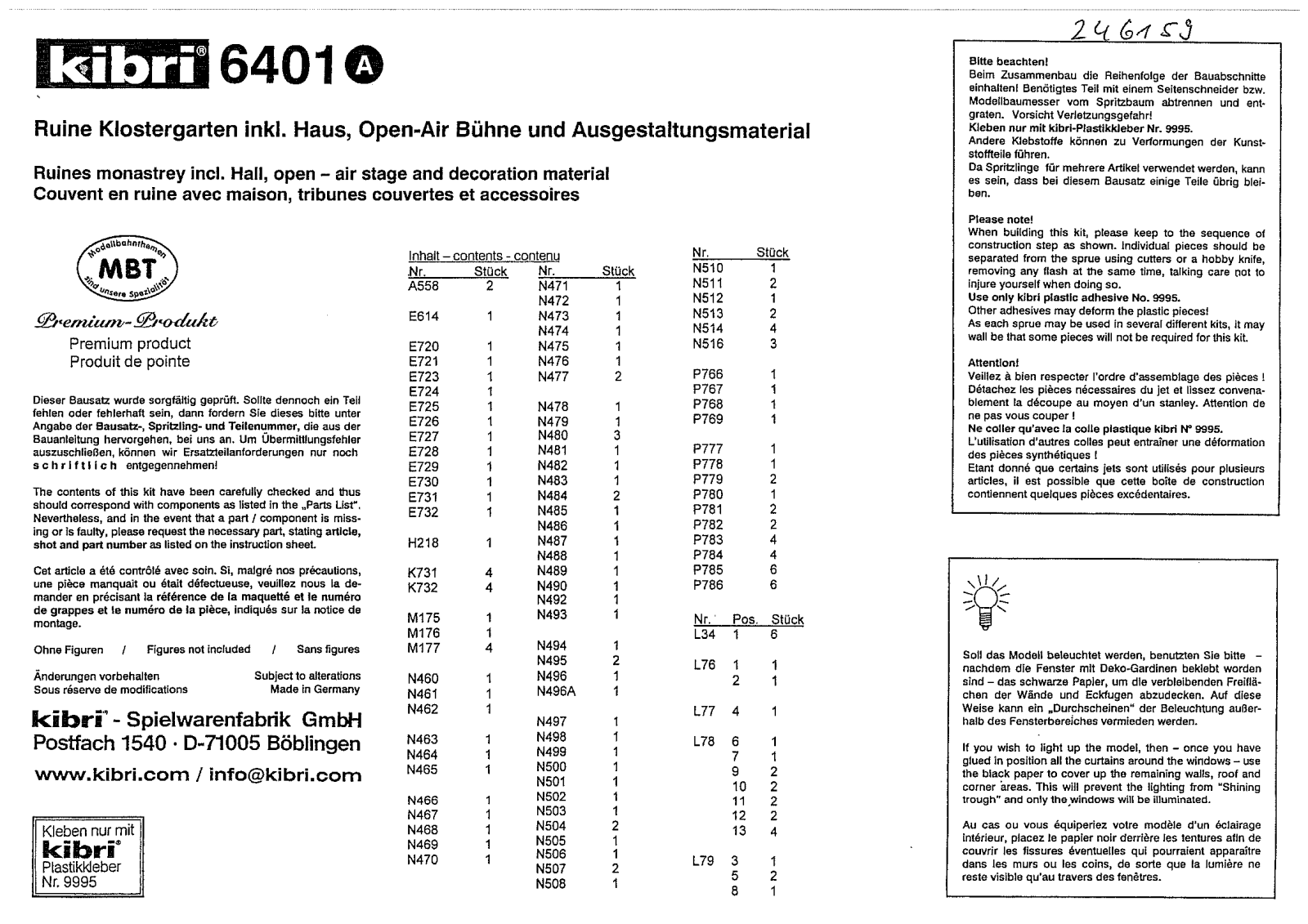 Kibri 6401 User Manual