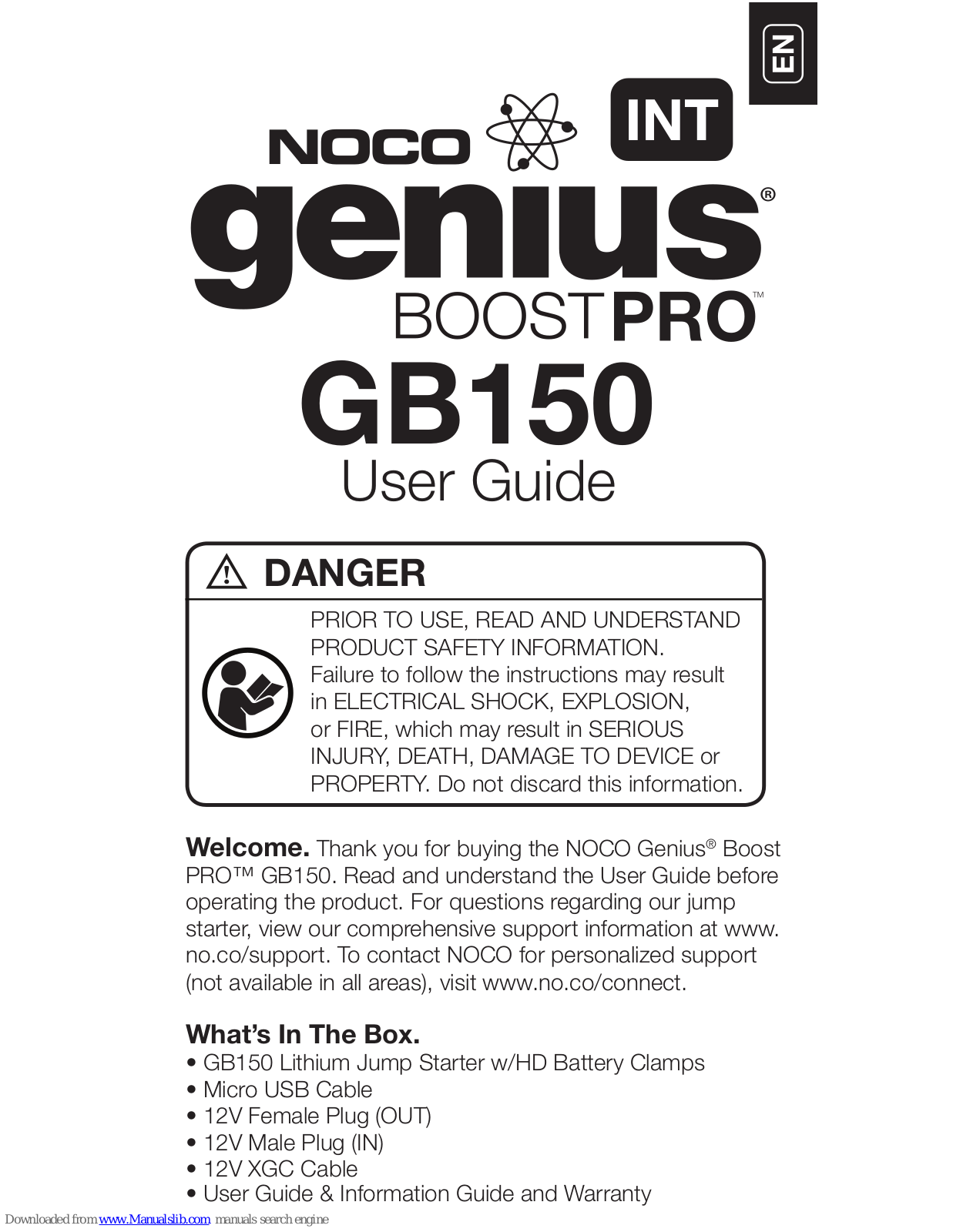 NOCO Genius BoostPro GB150 User Manual