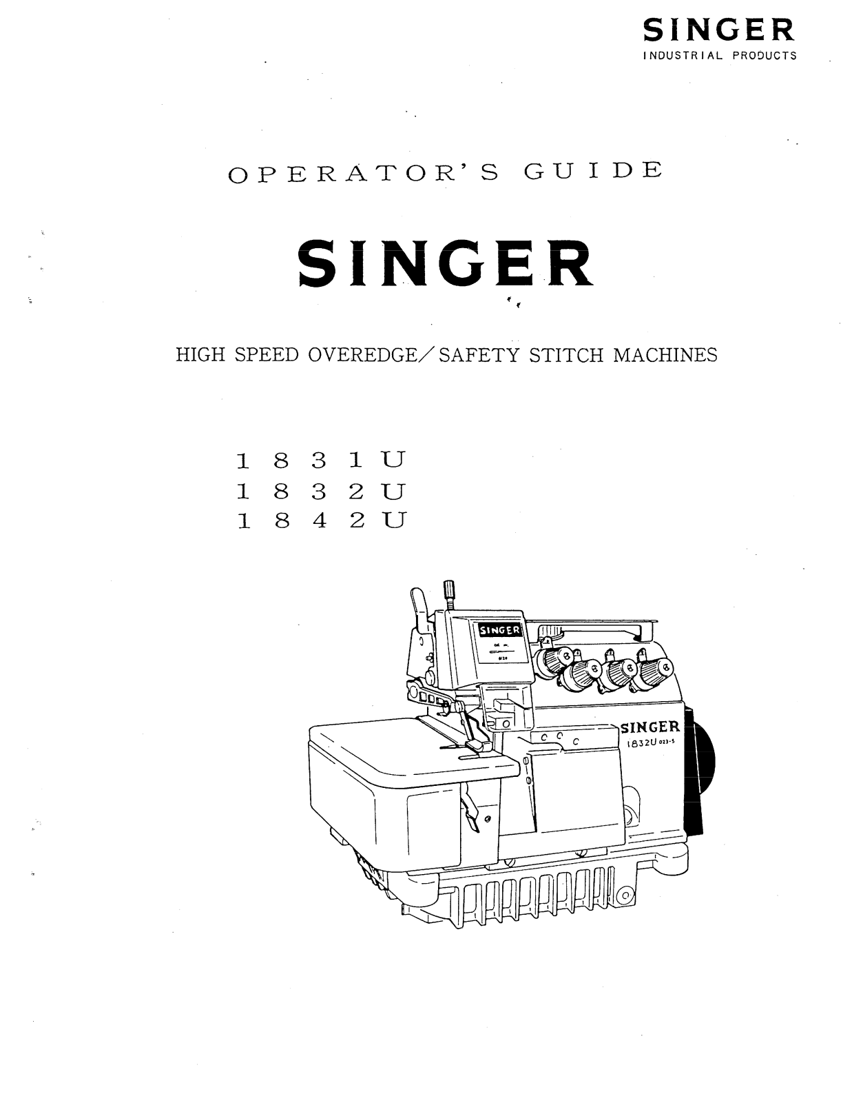 Singer 1842U, 1832U, 1831U Owner's Manual