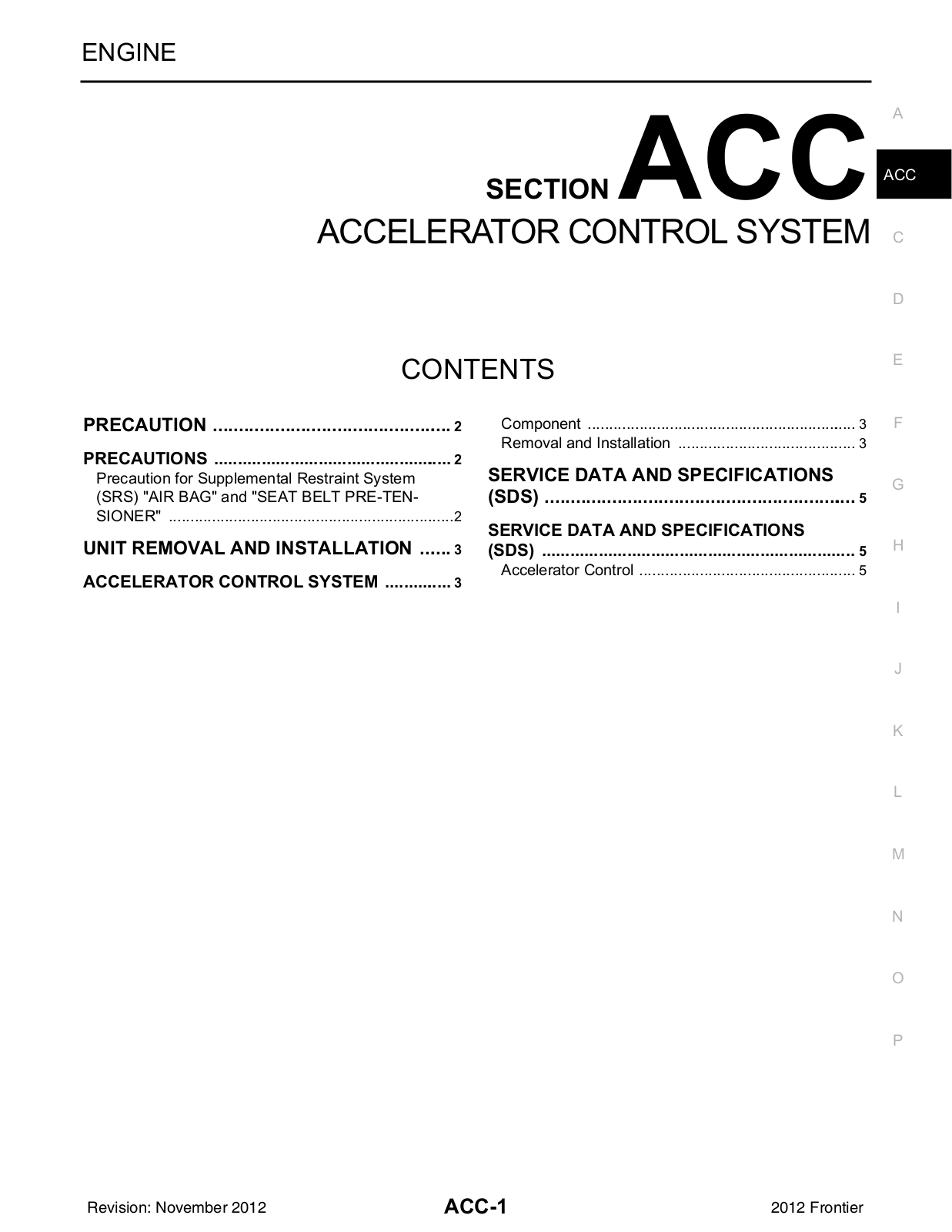 Nissan Frontier D40 2012 User Manual