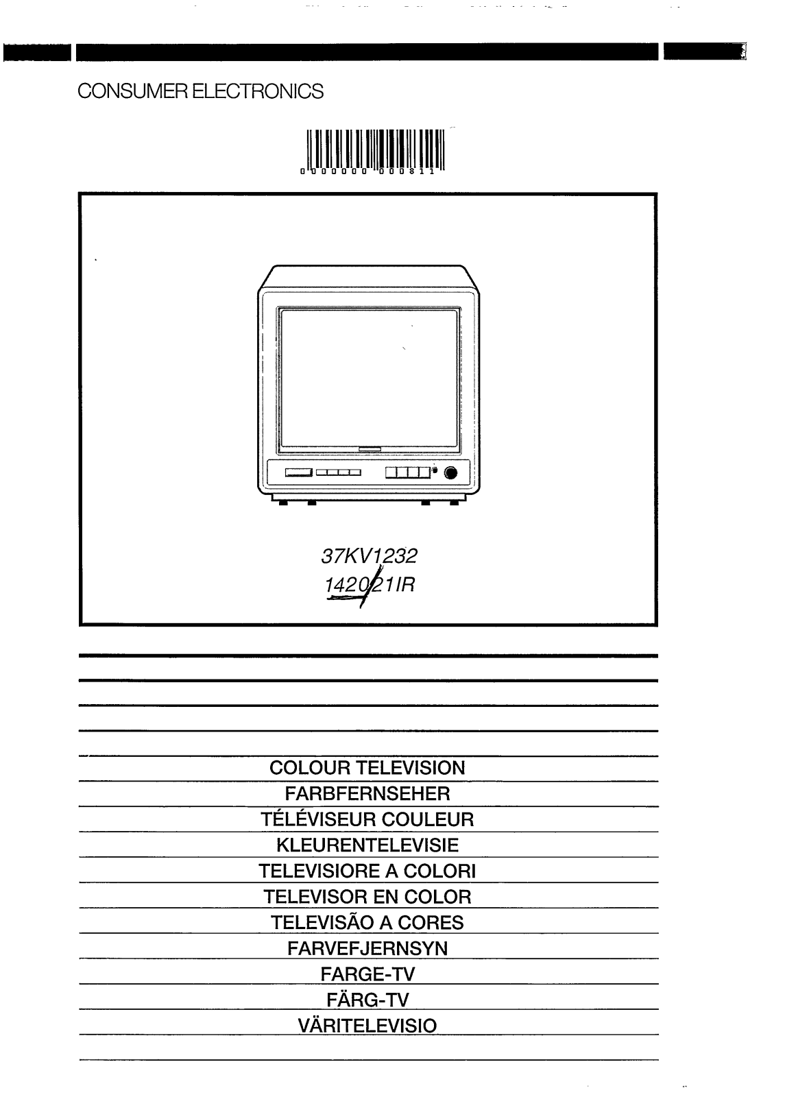 Philips 37KV1232/28B, 37KV1232/08B, 37KV1232 User Manual