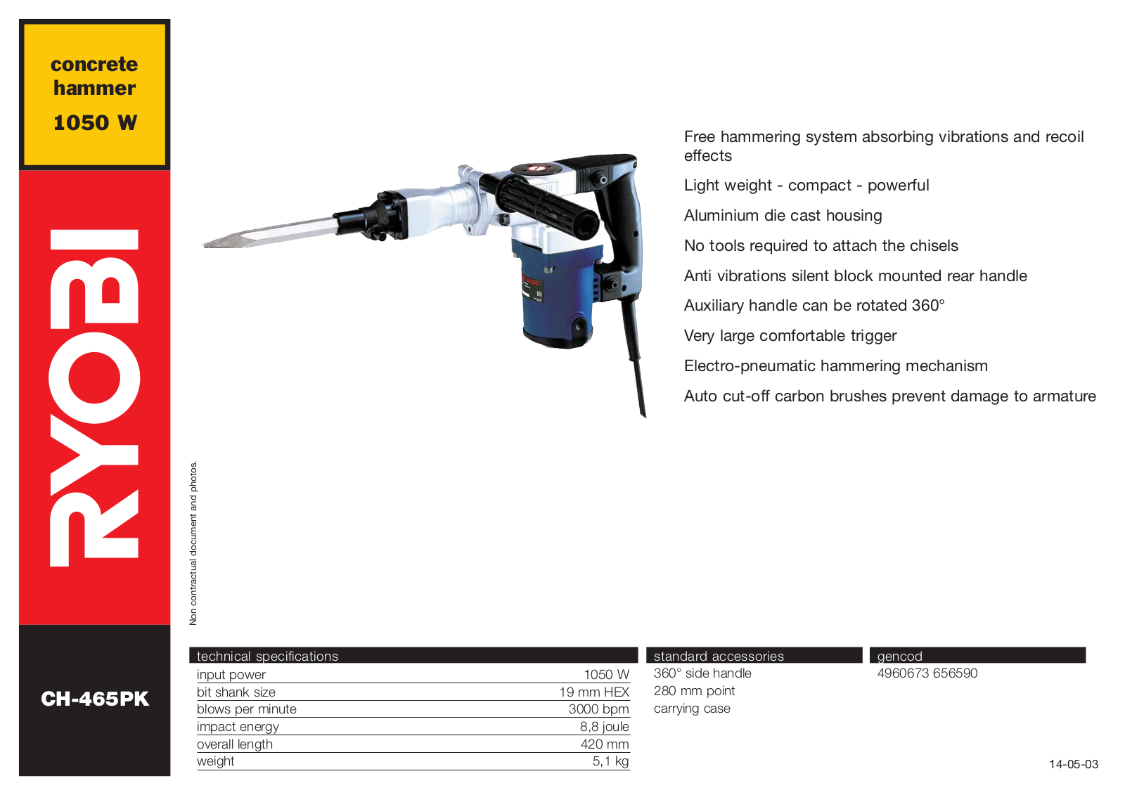 Ryobi CH-465PK User Manual