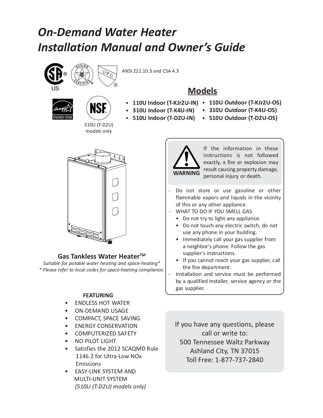 State GTS-510U-NE User Manual