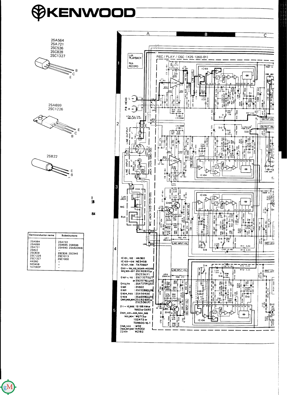 Kenwood KX-1030 Schematic