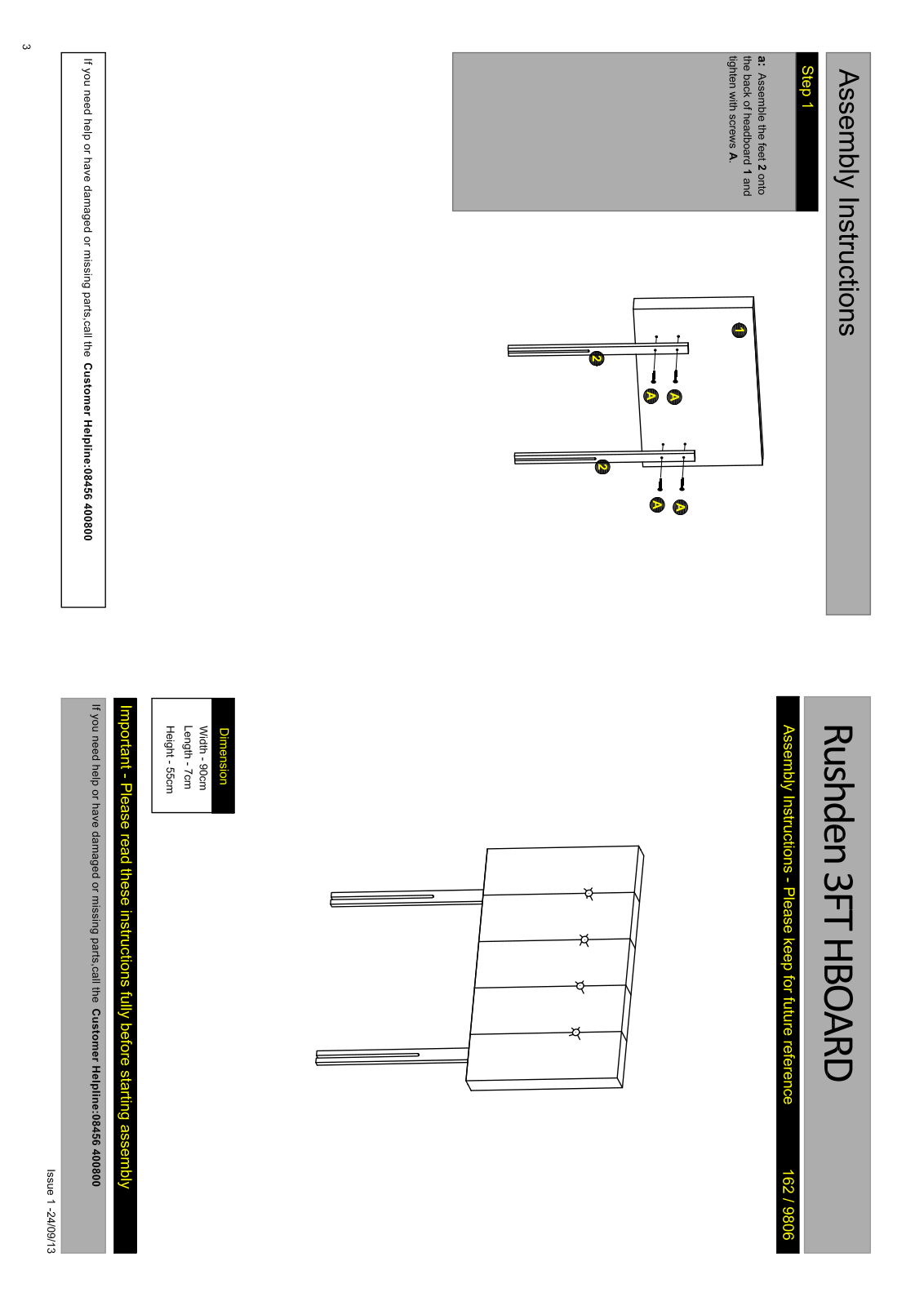 Argos 1629806 ASSEMBLY INSTRUCTIONS