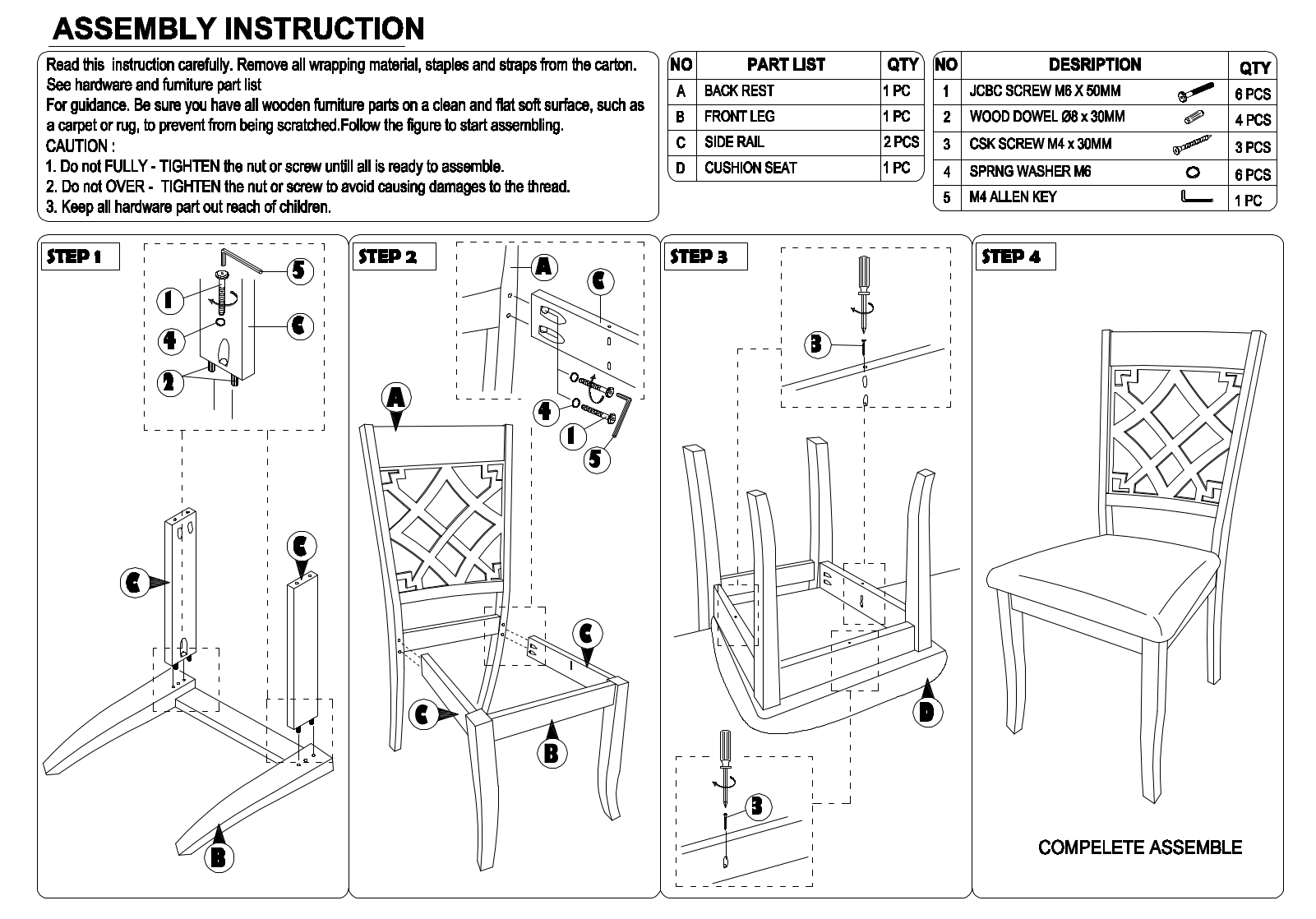 Wholesale Interiors ALISAGREYWALNUT5PCDININGSET, ALISAGREYDARKBROWN5PCDININGSET User Manual