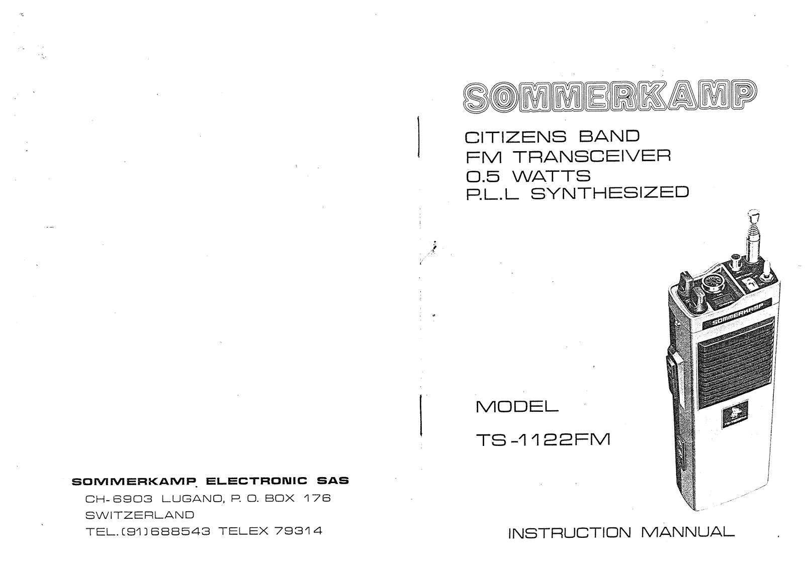 Sommerkamp TS1122FM User Manual