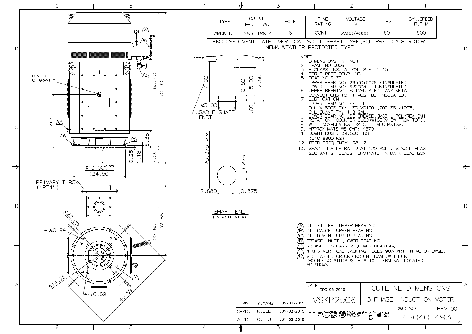 Teco VSKP2508 Reference Drawing