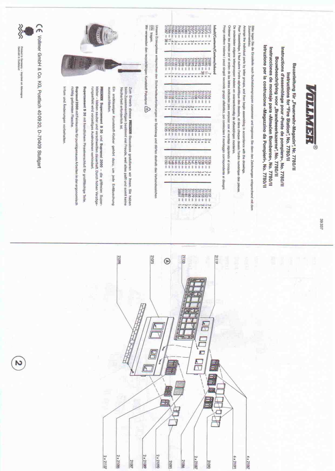 Vollmer 7780 Instructions