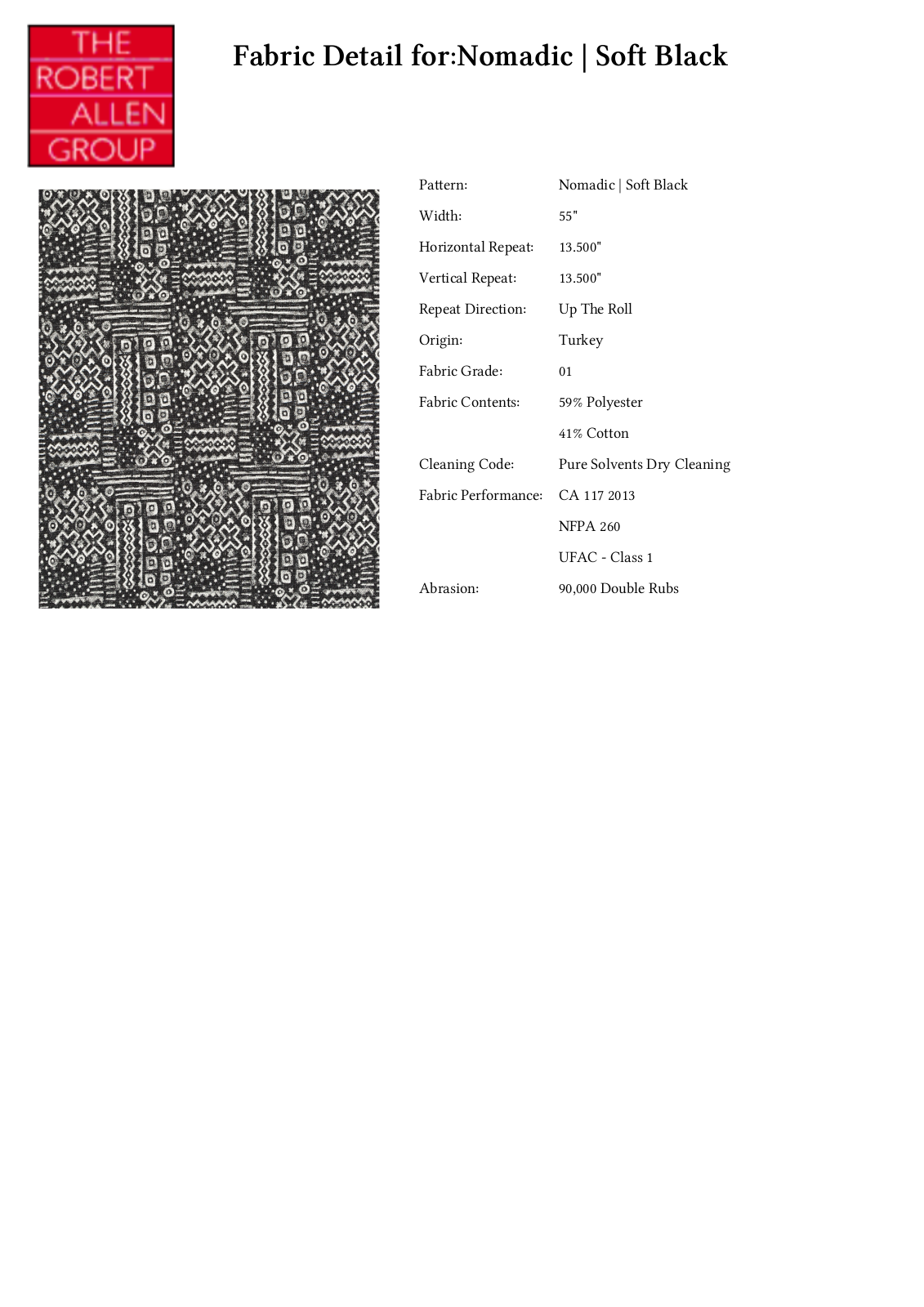 Robert Allen RALF1377 Specifications - ManualMachine.com