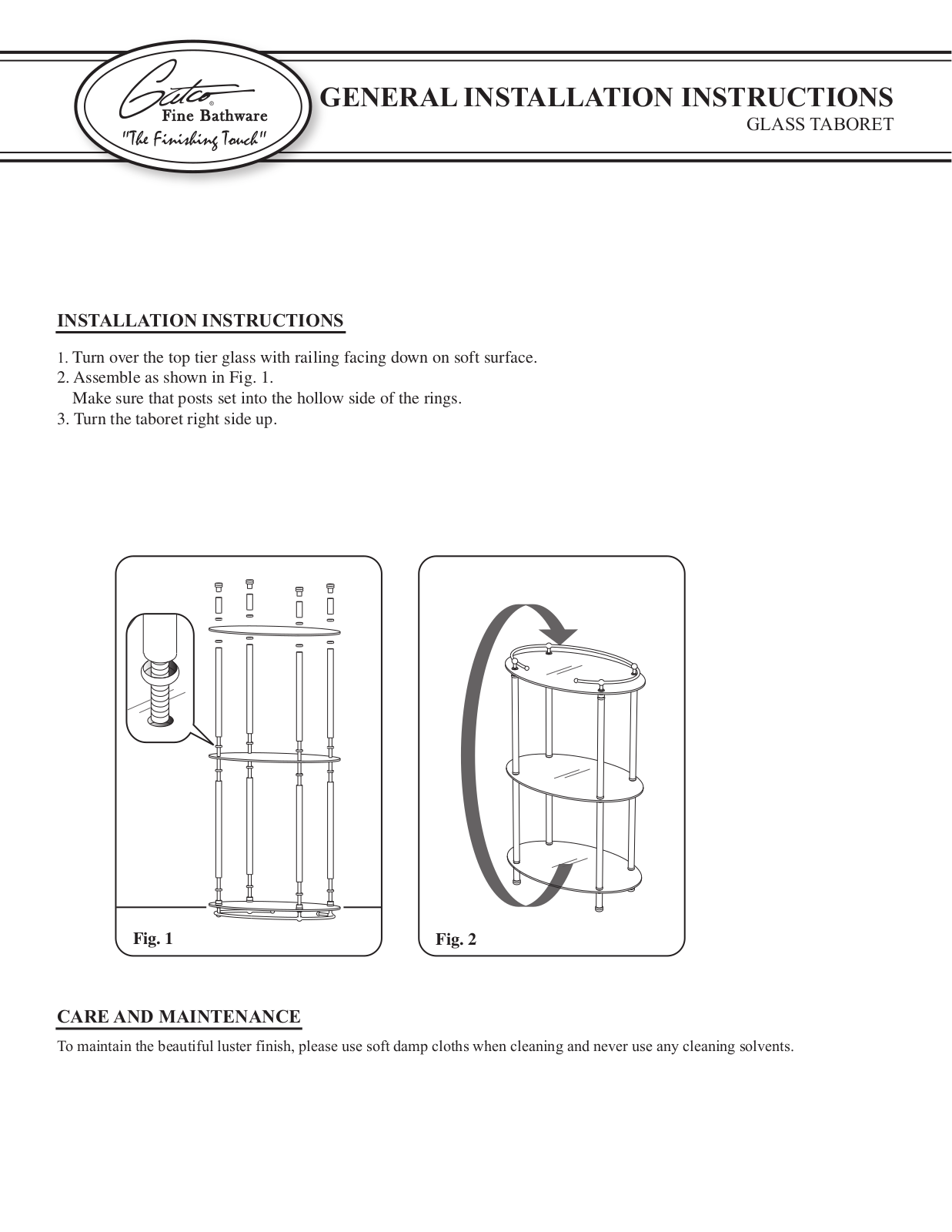 Gatco 1585 User Manual