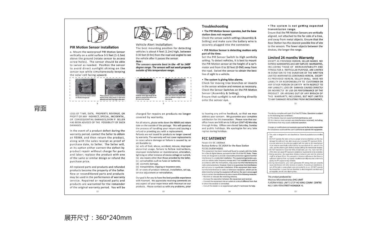 Macross HS001 User Manual