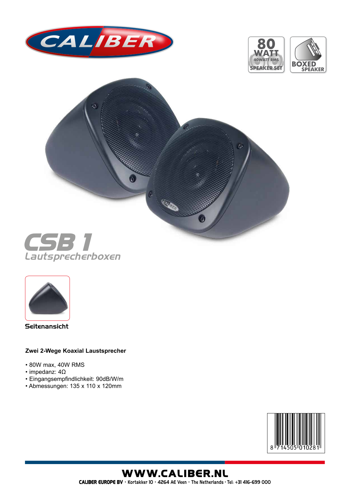 Caliber CSB1 User Manual