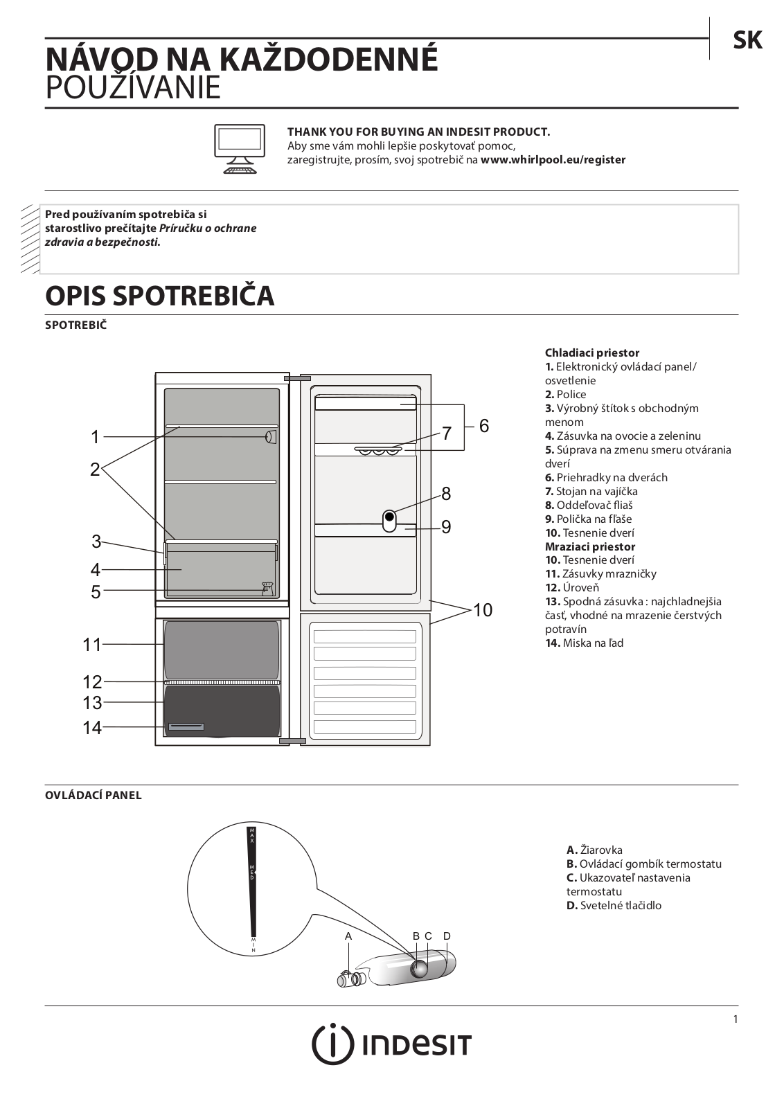 INDESIT LI6 S1 X Daily Reference Guide