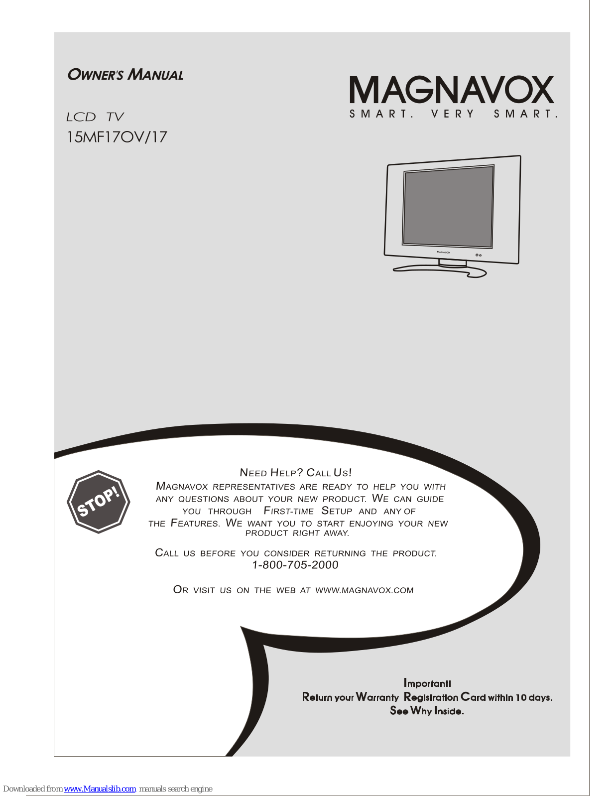 Magnavox 15MF170V, 15MF170V-17E, 15MF170V-17B, 15MF170V/17 Owner's Manual