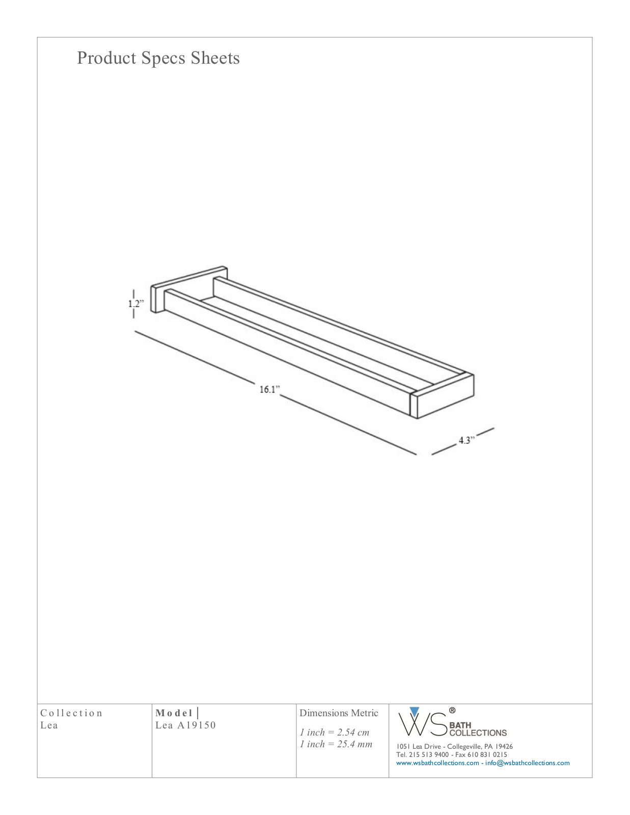 WS Bath Collections WSO3392 Specifications - ManualMachine.com