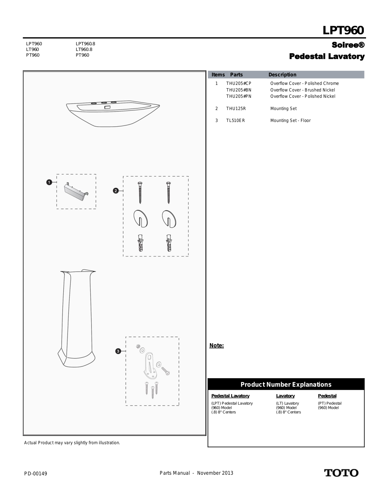 TOTO TOT4805 Specifications - ManualMachine.com