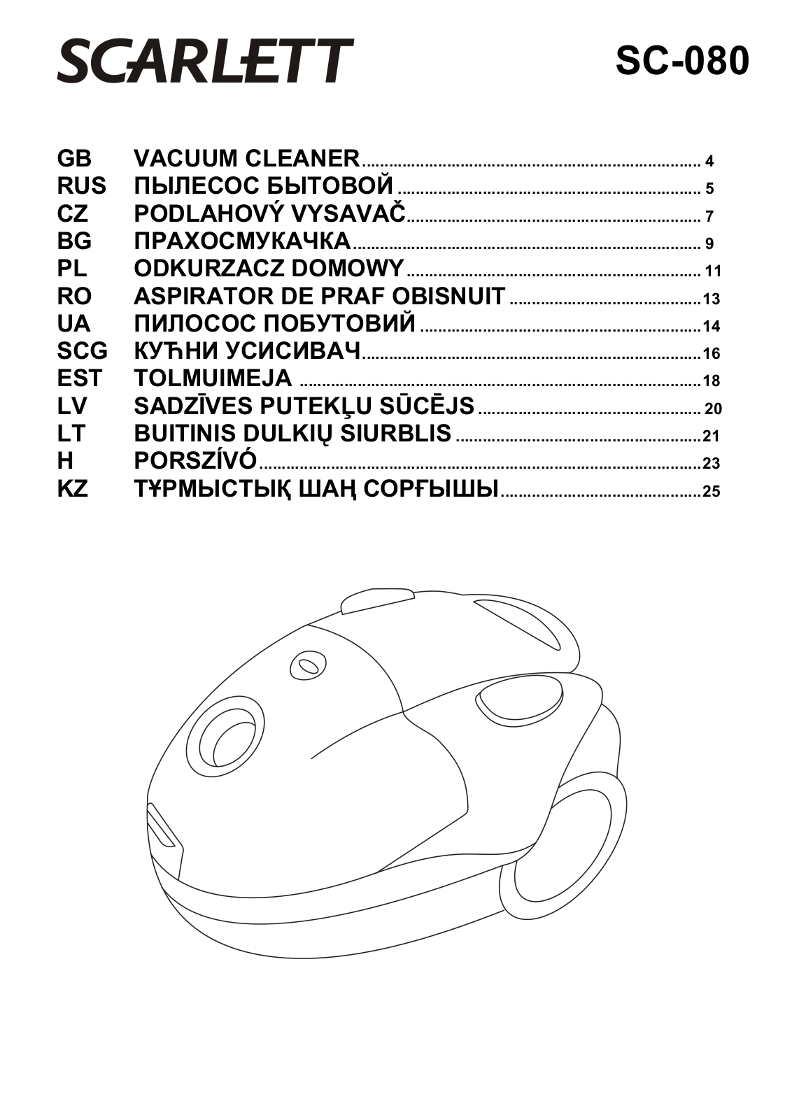 Scarlett SC-080 User Manual