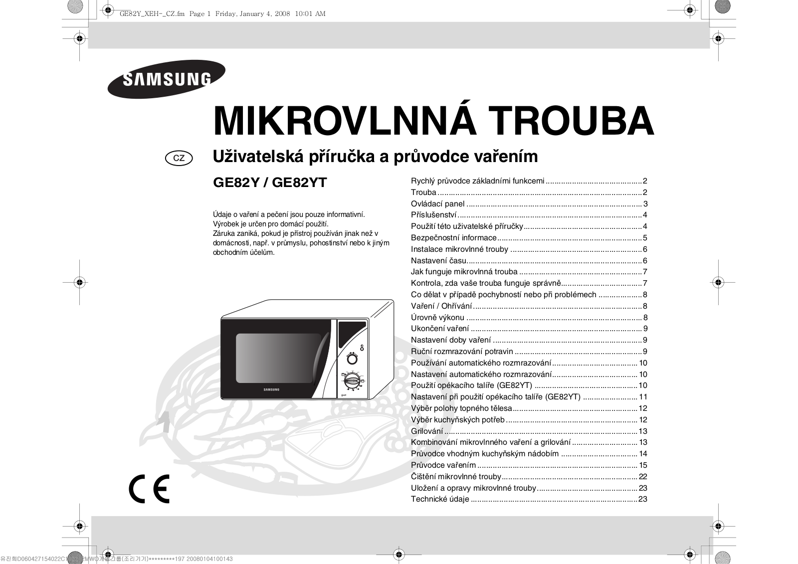 Samsung GE82Y-S User Manual