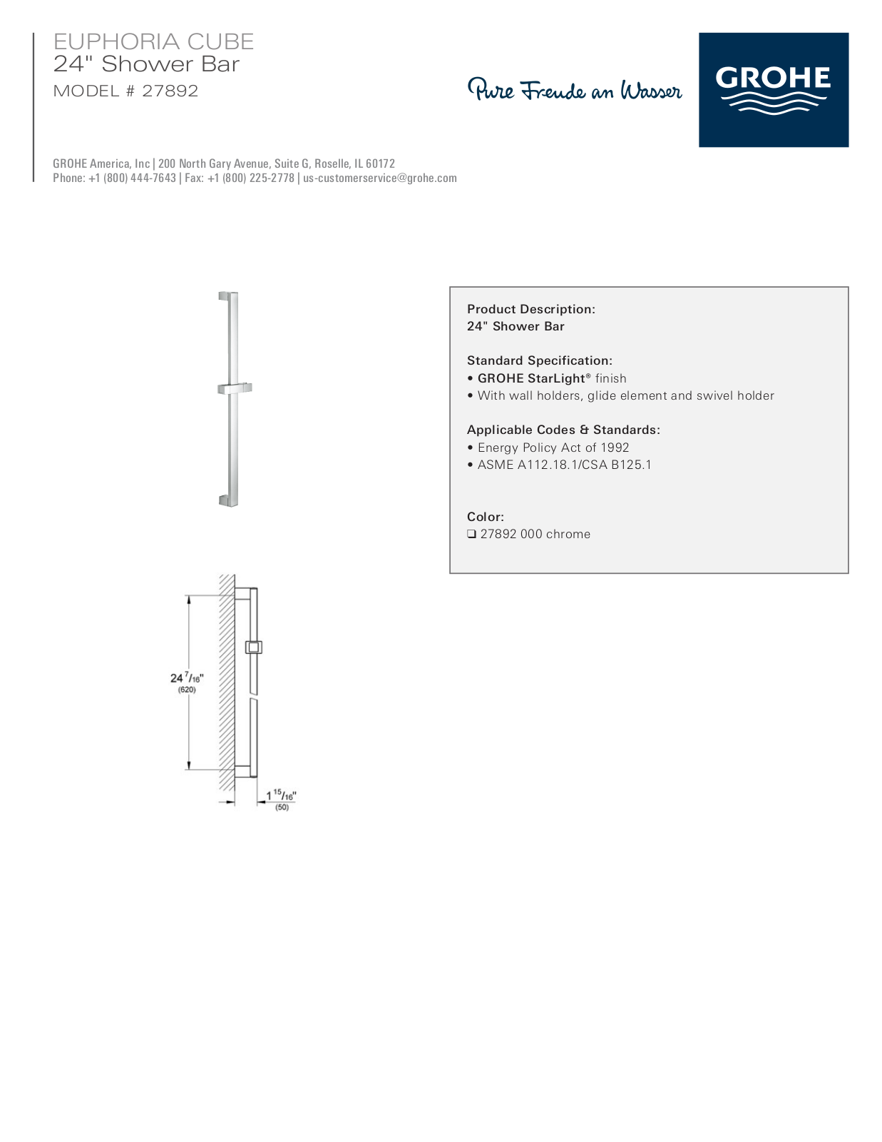 GROHE GRH5016 Specifications - ManualMachine.com