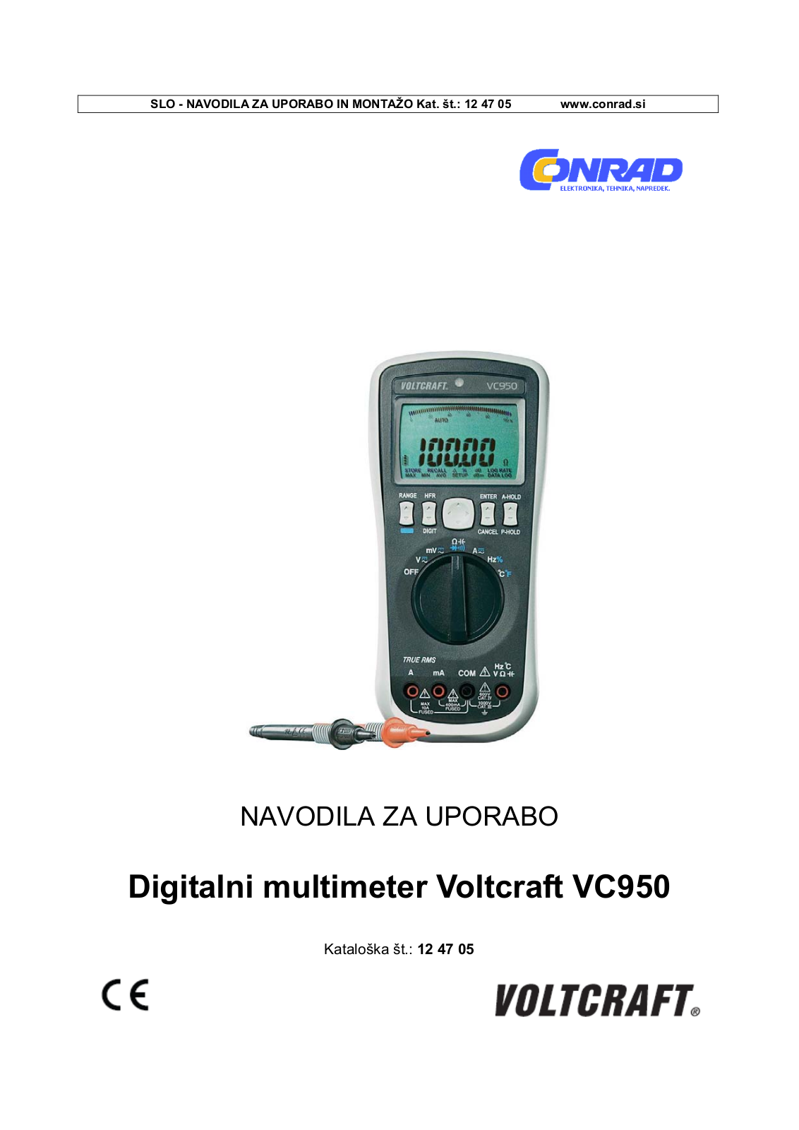 VOLTCRAFT VC950 User guide