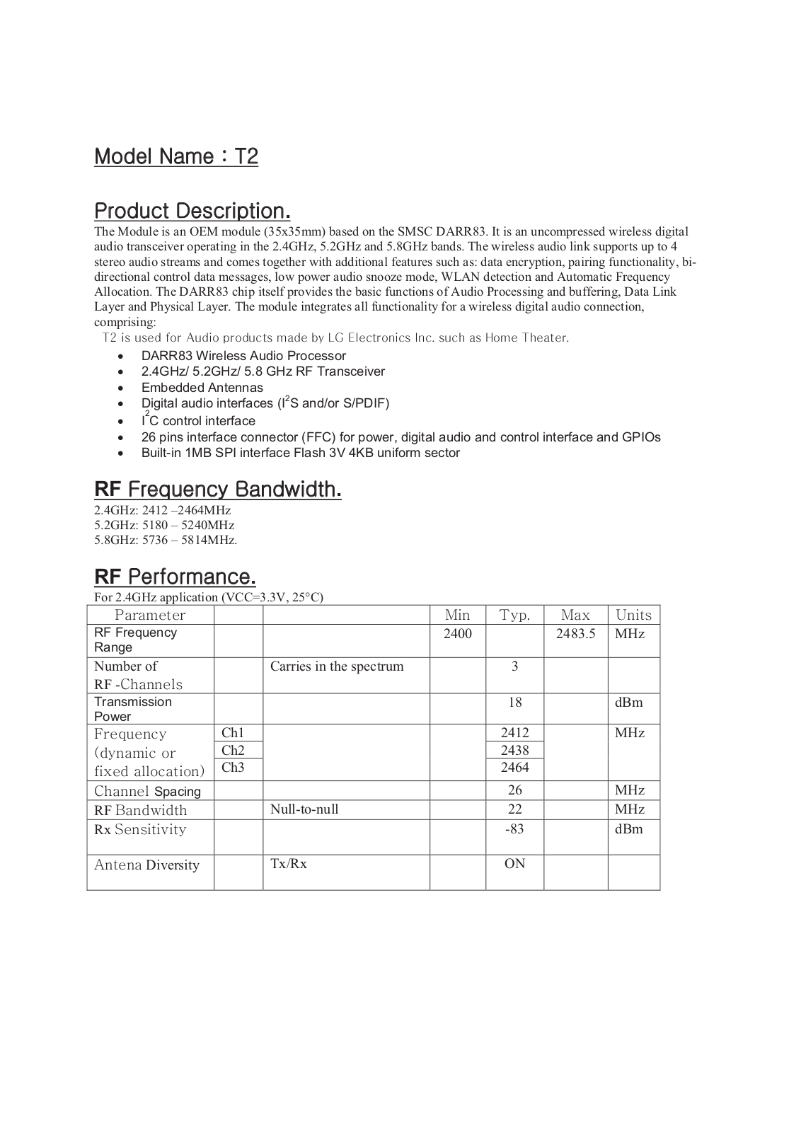 LG 9QK T2 User Manual