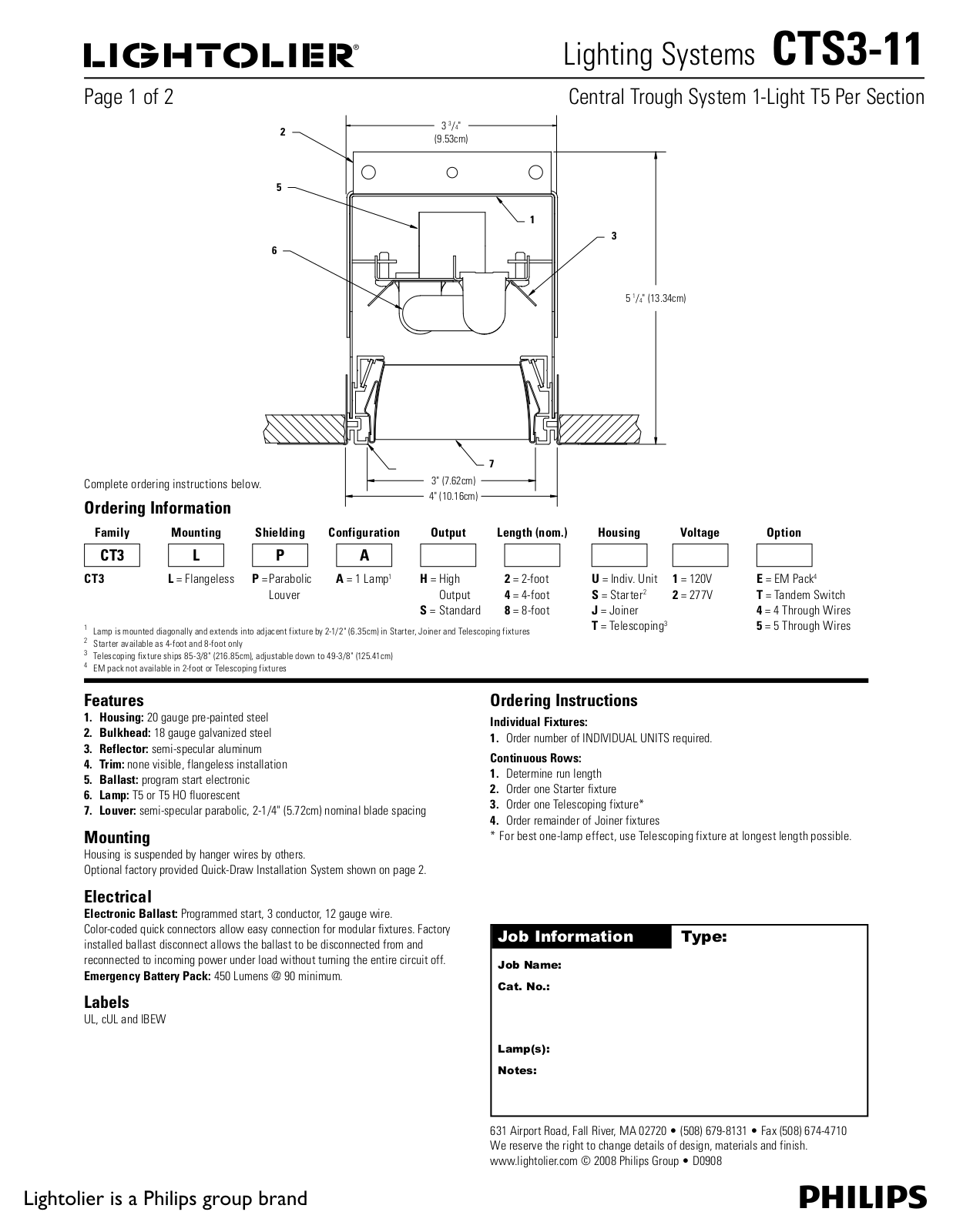 Lightolier CTS3-11 User Manual