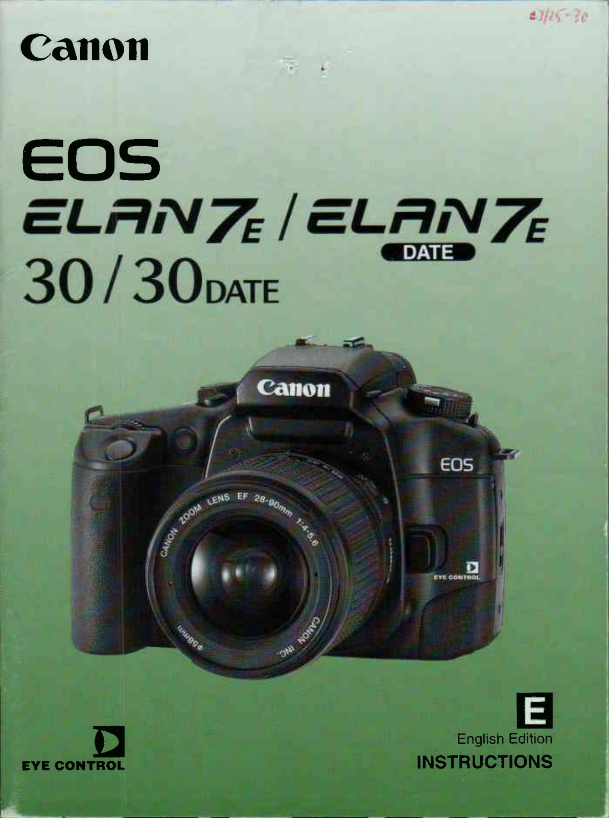 Canon ELAN7E User Manual