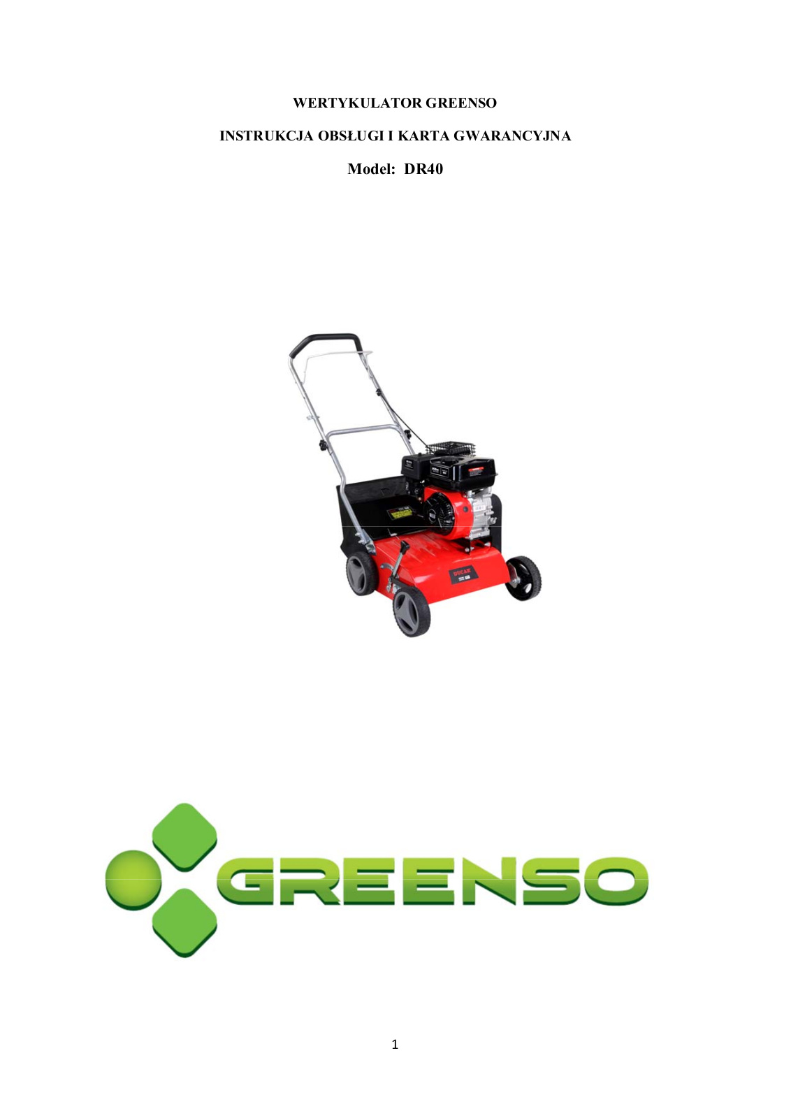 GREENSO WER01 DR40 User guide - ManualMachine.com