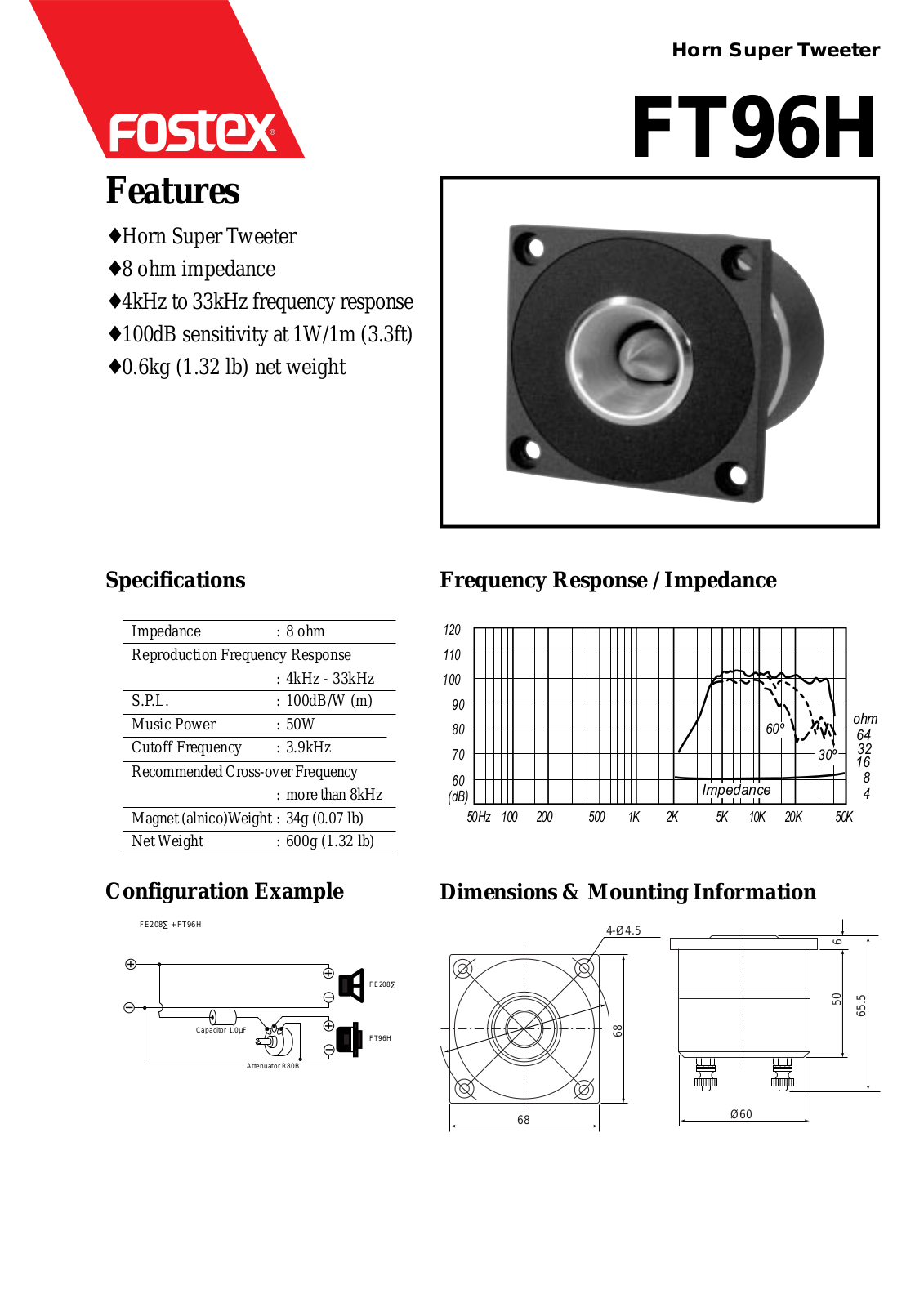 Fostex FT96H User Manual