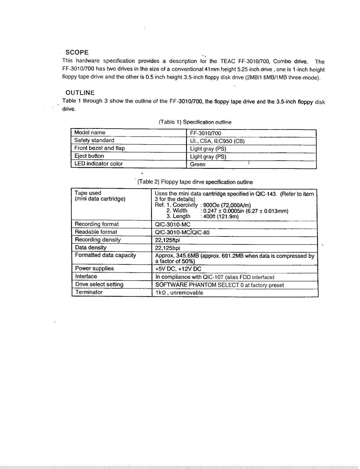 Teac TD0010A User Manual