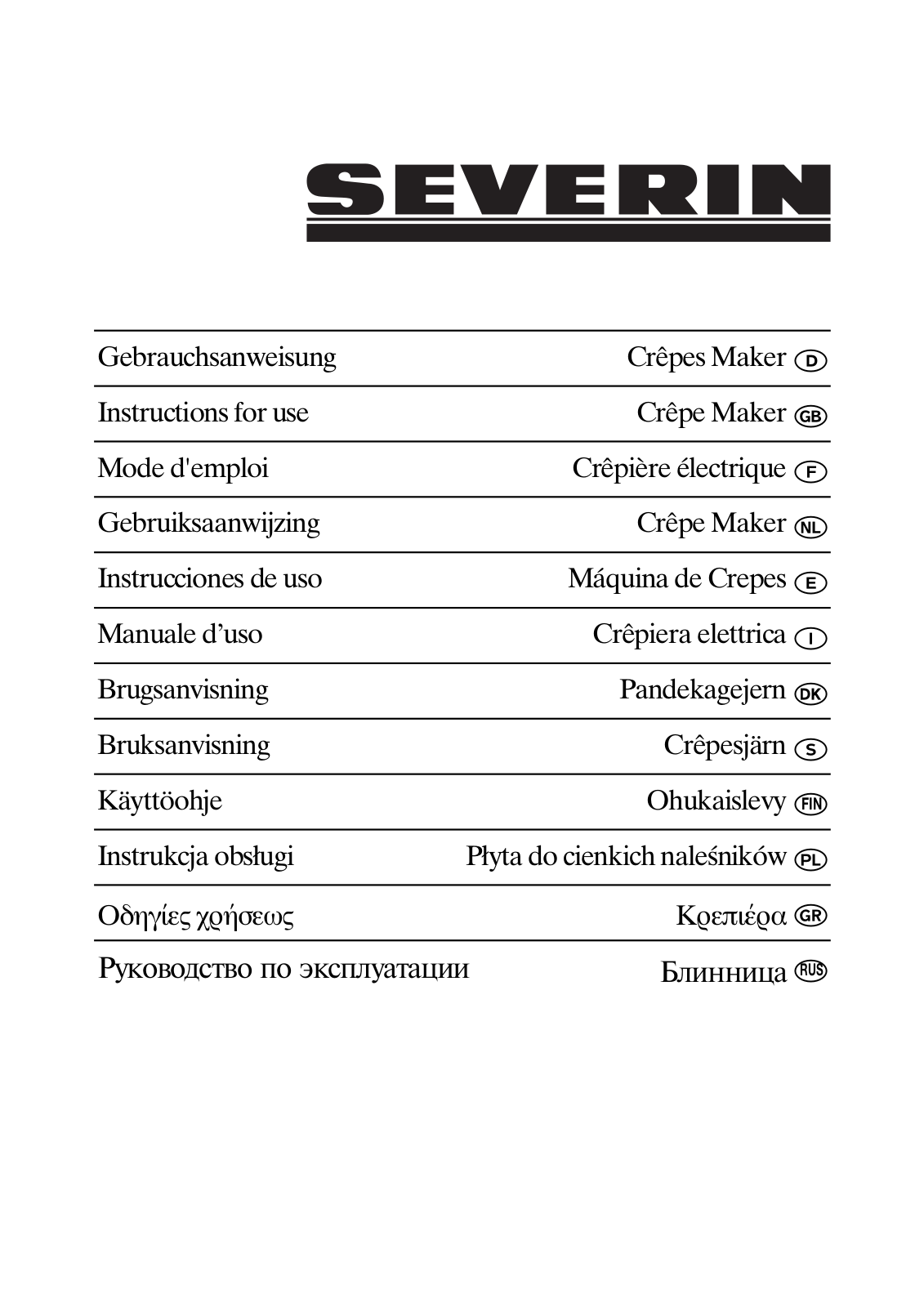 Severin CM 2198 User Manual