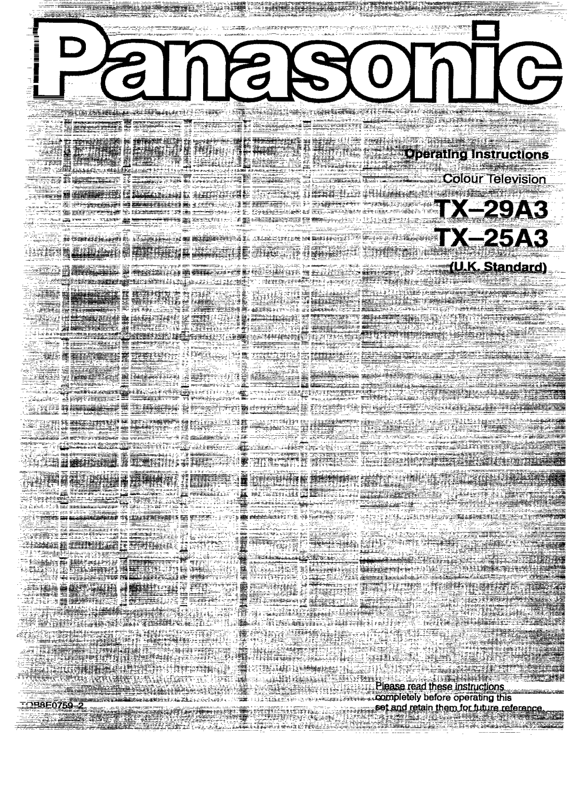 Panasonic TX-29A3, TX-25A3 User Manual