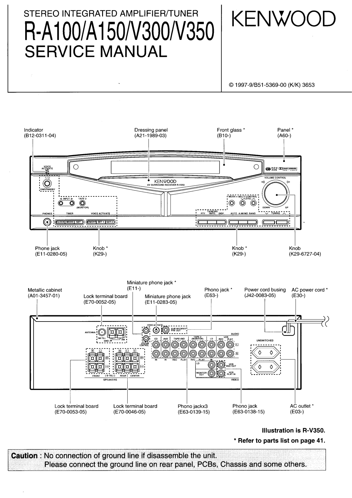 Kenwood R-A300, R-A350 Service Manual