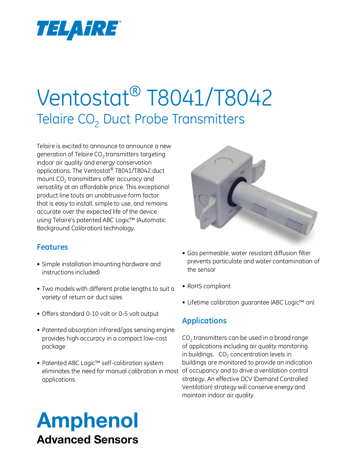 Telaire T8041 Specifications - ManualMachine.com