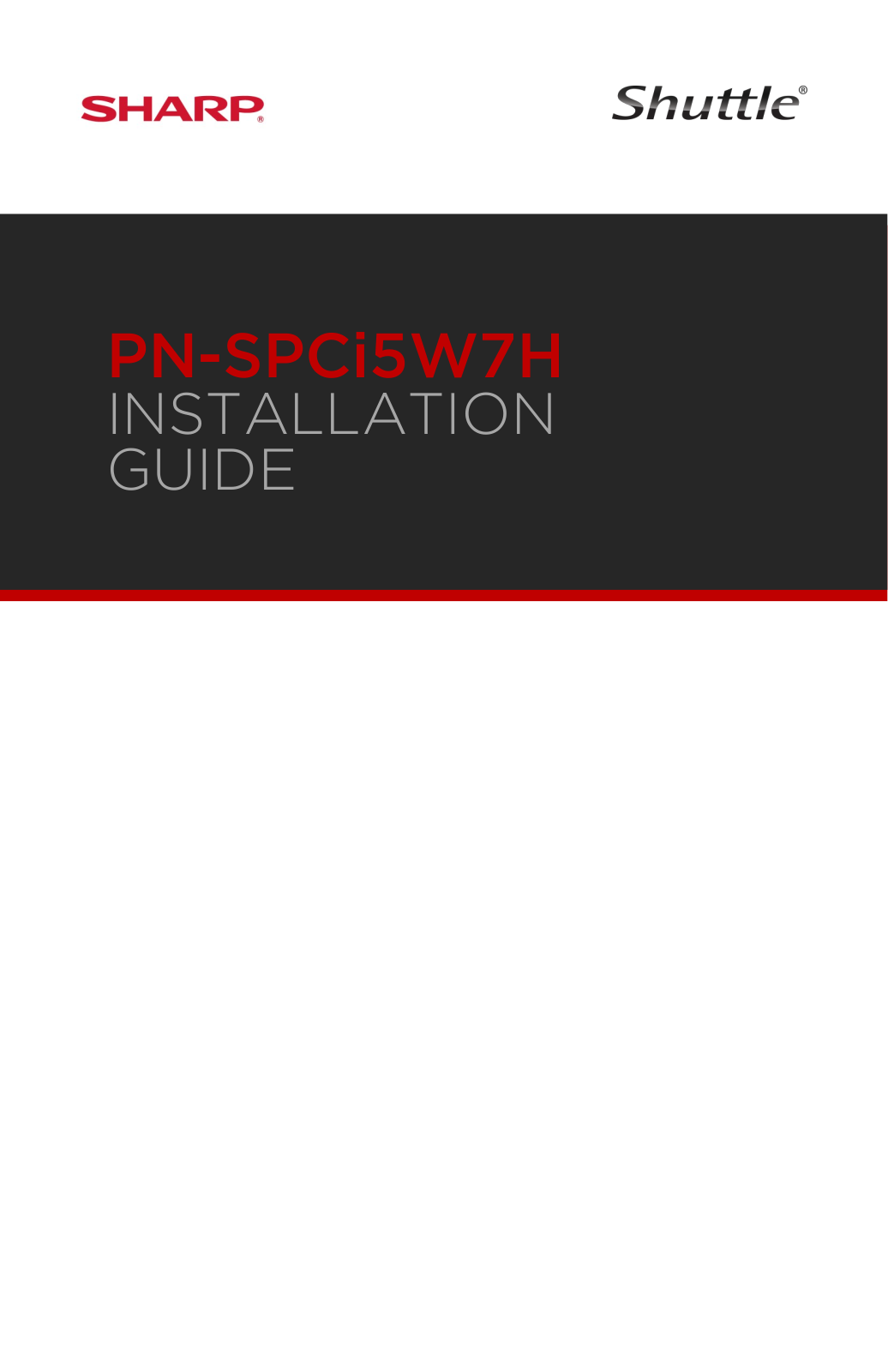 Sharp PN-SPCI5W7H User Manual