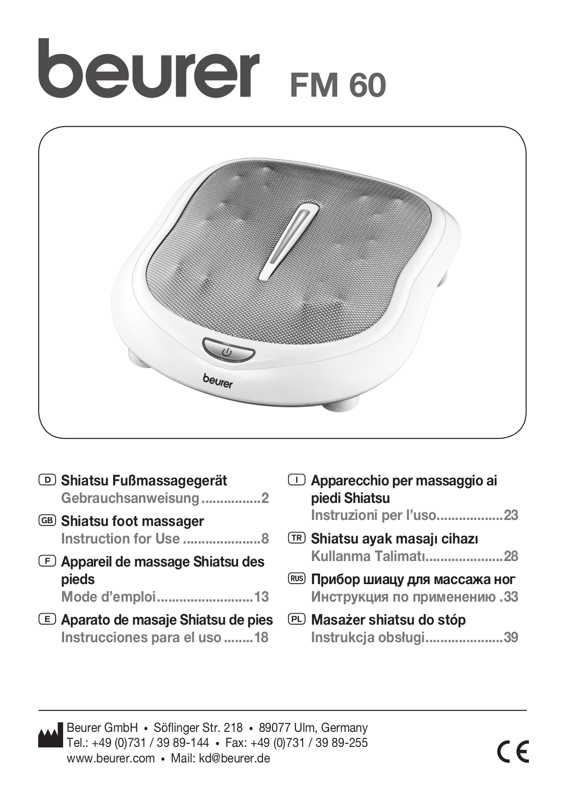 Beurer FM 60 User Manual