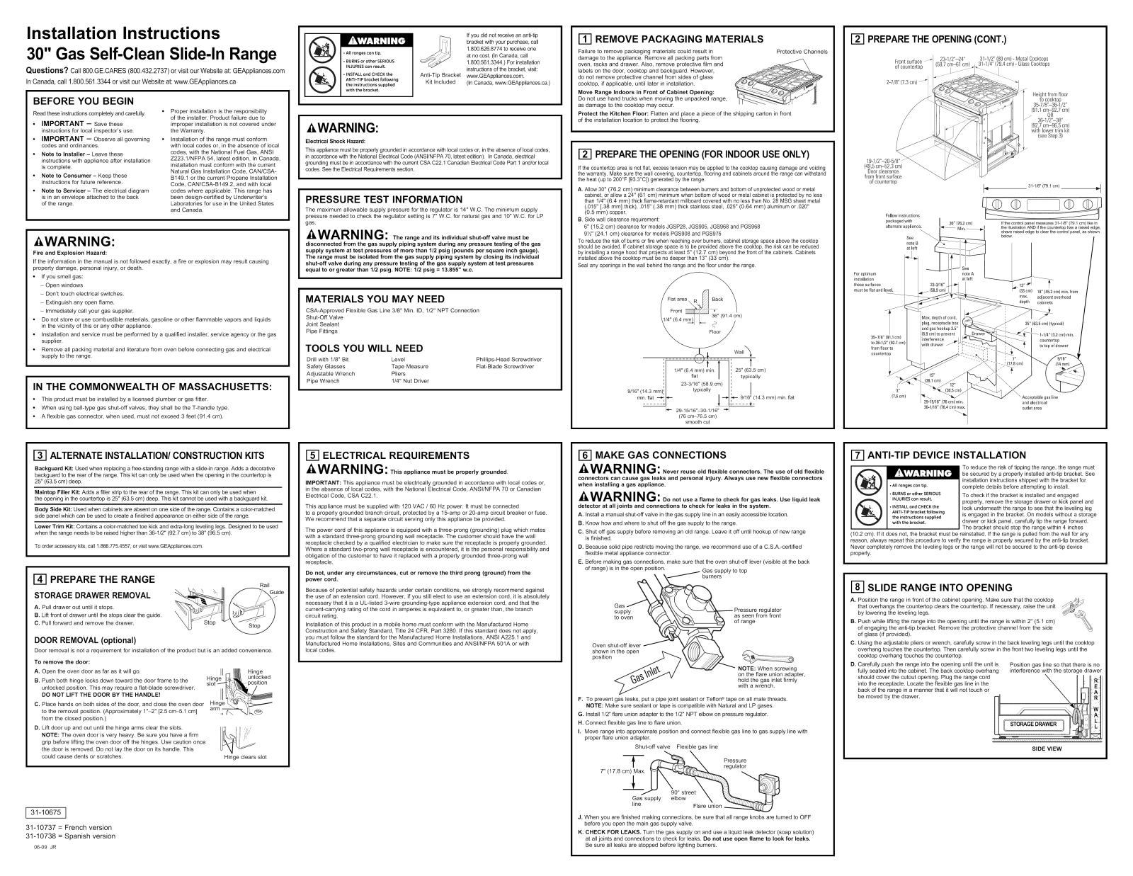 GE JGSP28DEN2BB, JGSP28DEN2CC, JGSP28DEN2WW, JGSP28DEN3BB, JGSP28DEN3CC Installation Guide - ManualMachine.com