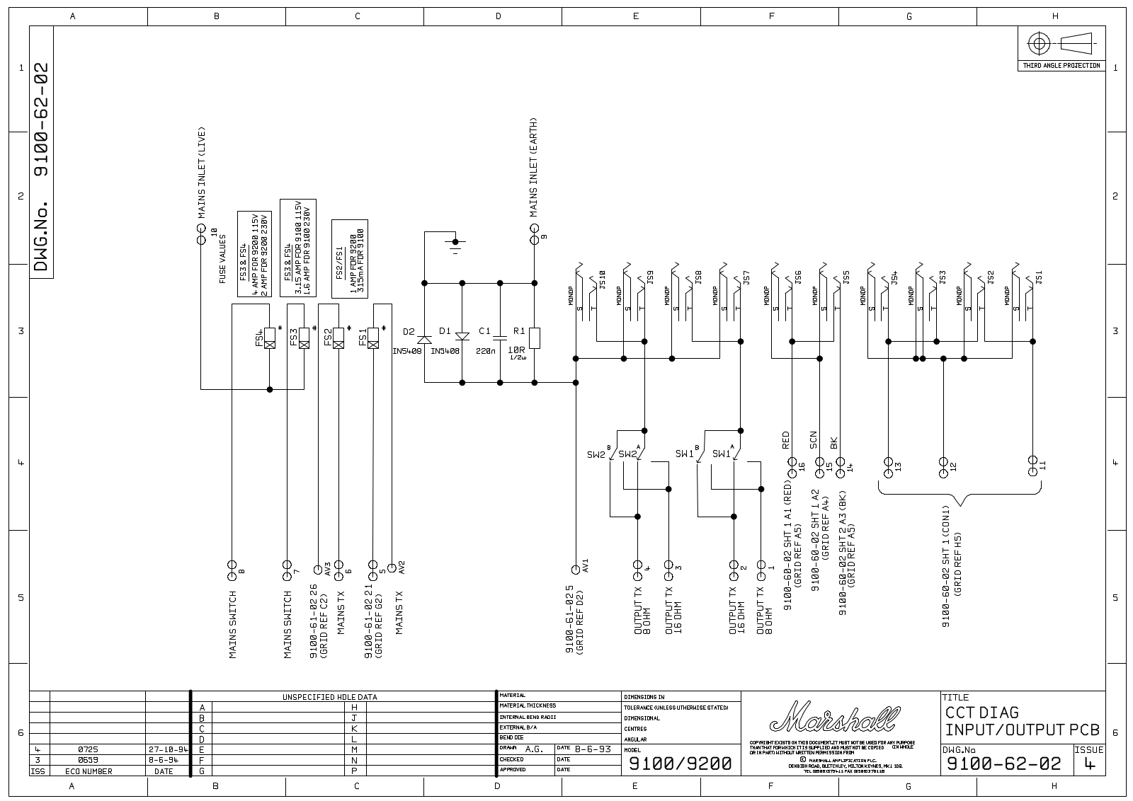 Marshall 9100-62-02 Schematic