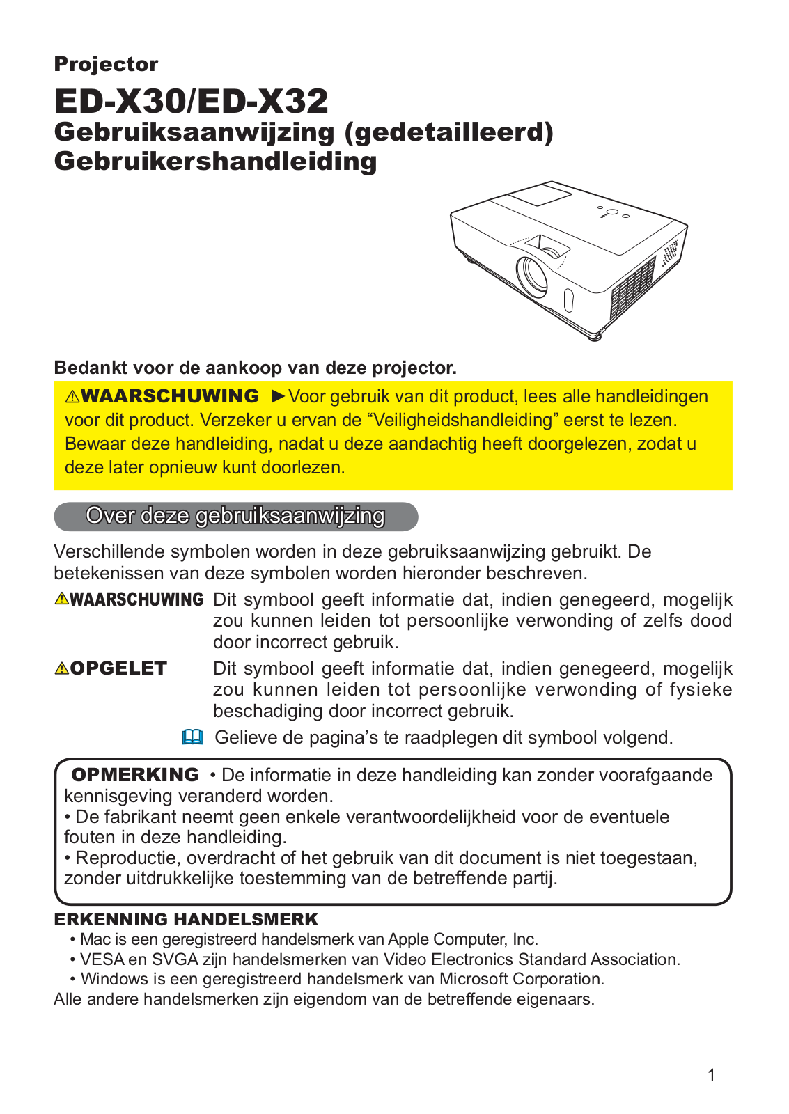 Hitachi ED-X32EP, ED-X30EP User Manual