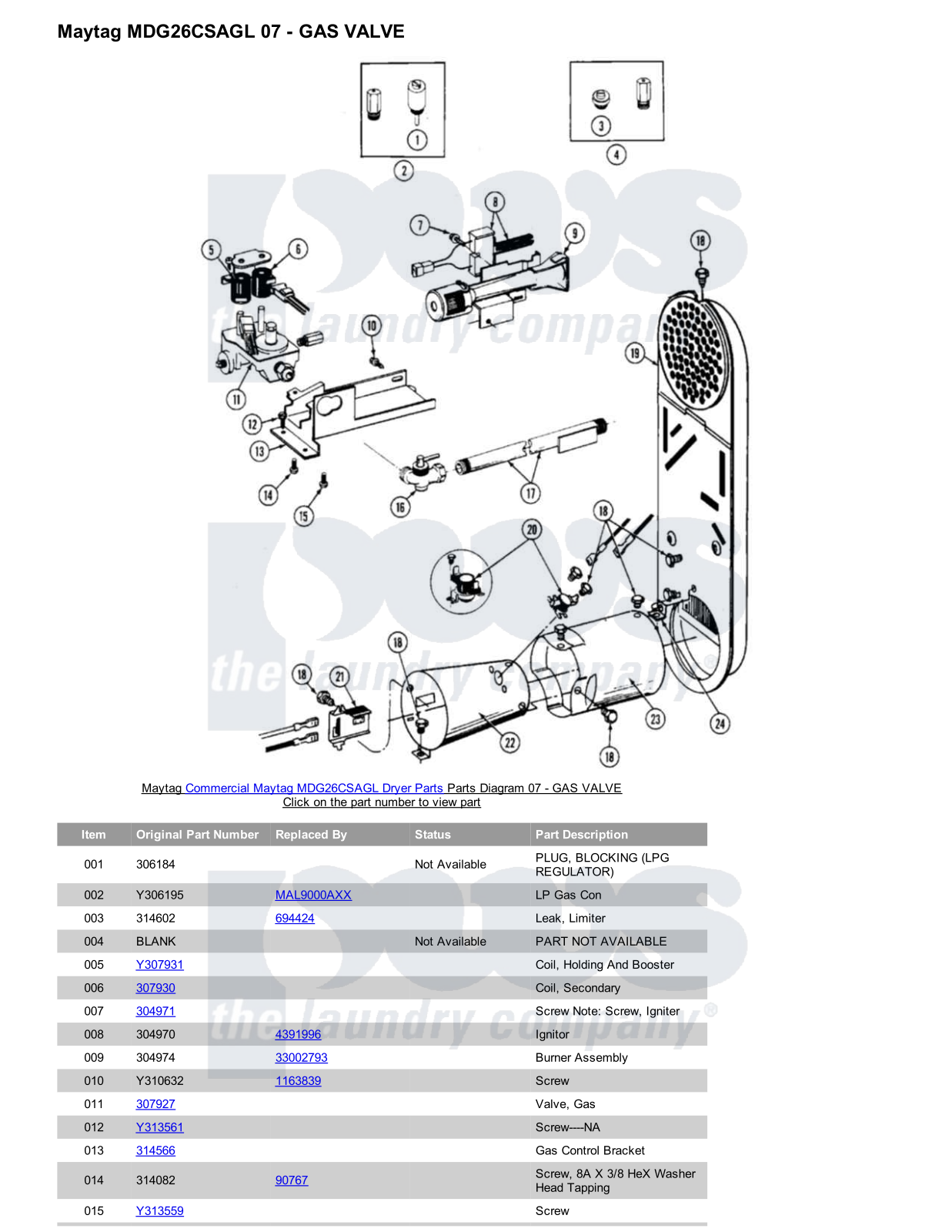 Maytag MDG26CSAGL Parts Diagram