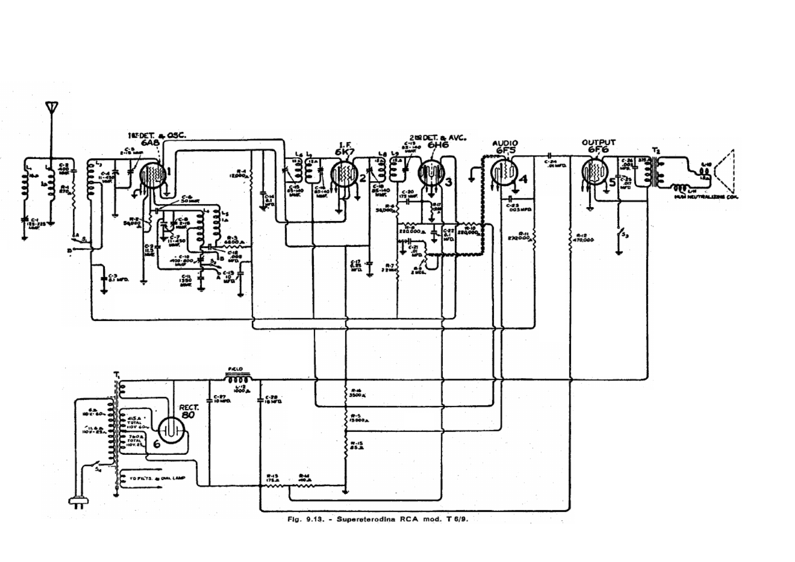 RCA t6 9 schematic