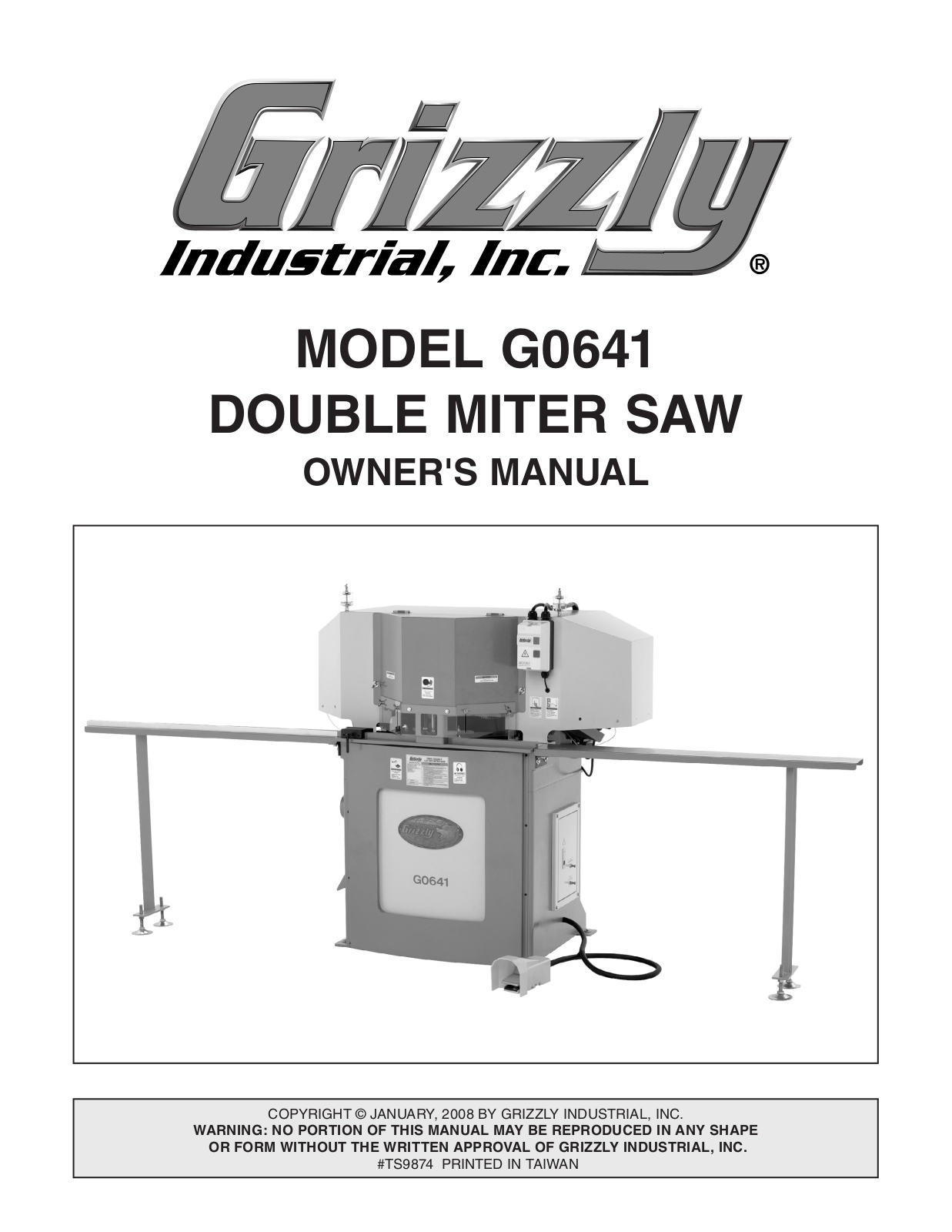 Grizzly G0641 User Manual