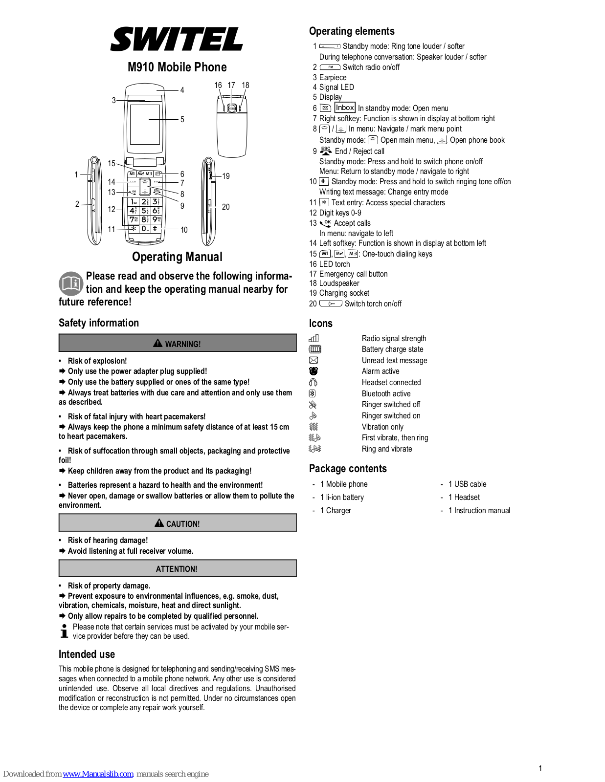 switel M910 Operating Manual - ManualMachine.com