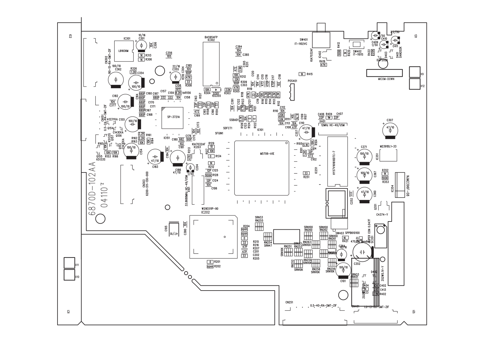 Mystery MDVC-1200RF SERVO TOP PCB LAYOUT