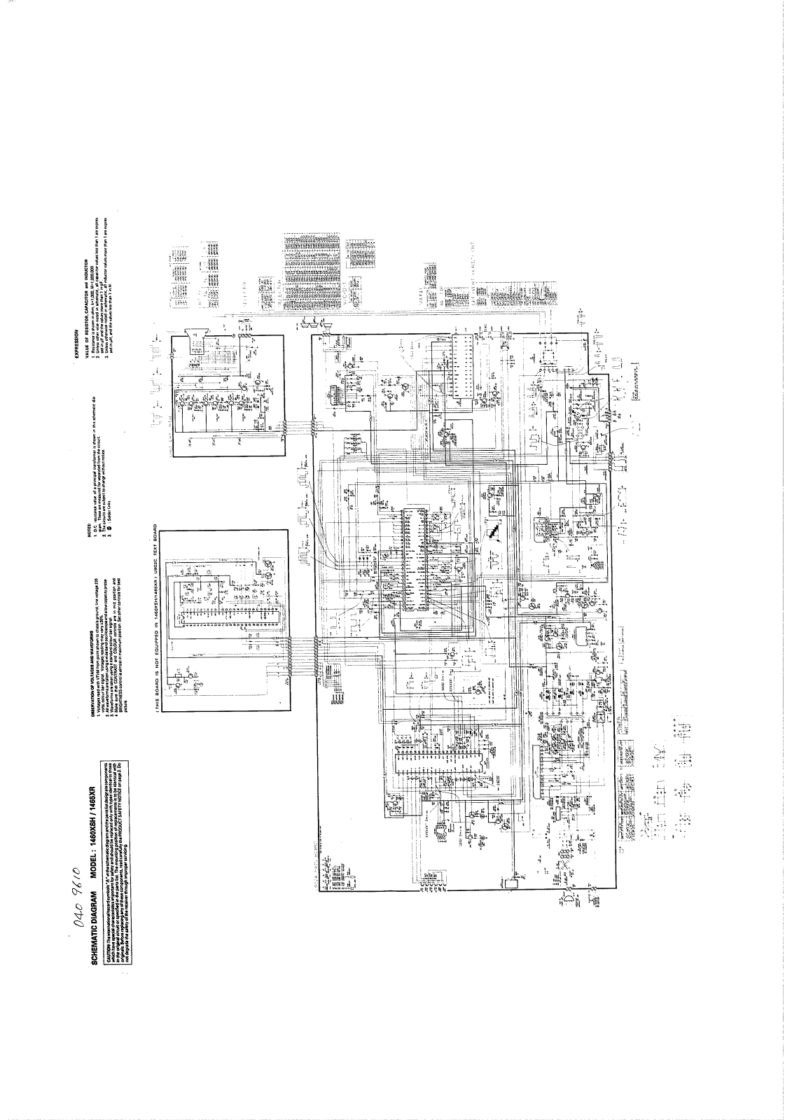 Toshiba TX-1460XSH, TX-1465XR Schematic