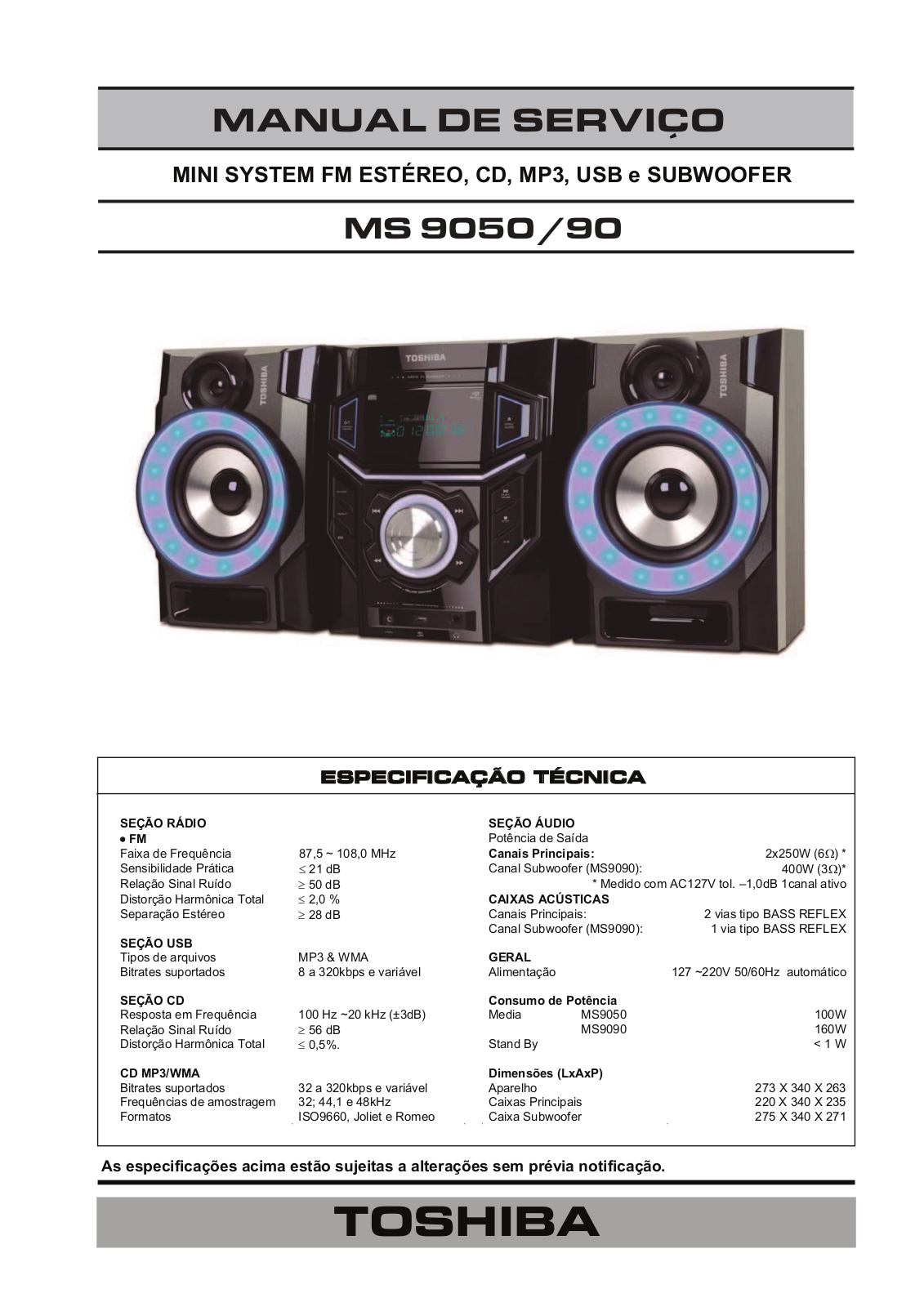 Toshiba MS9050, MS9090 Schematic